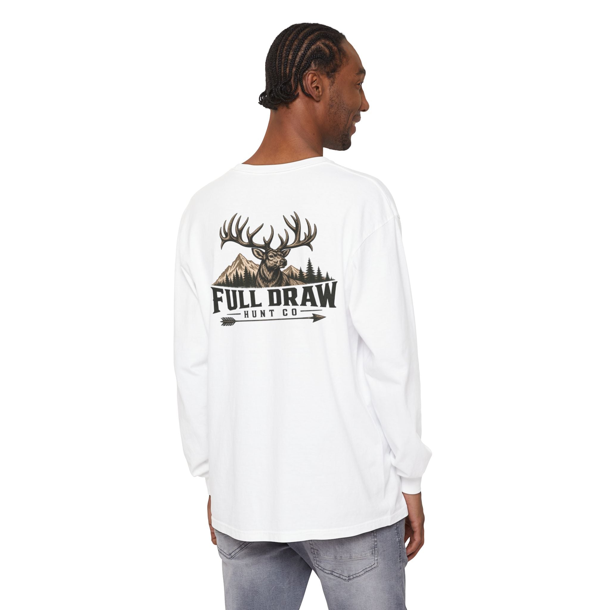 Full Draw Hunt Co. Long Sleeve Tee — Elk Logo Hunting Shirt