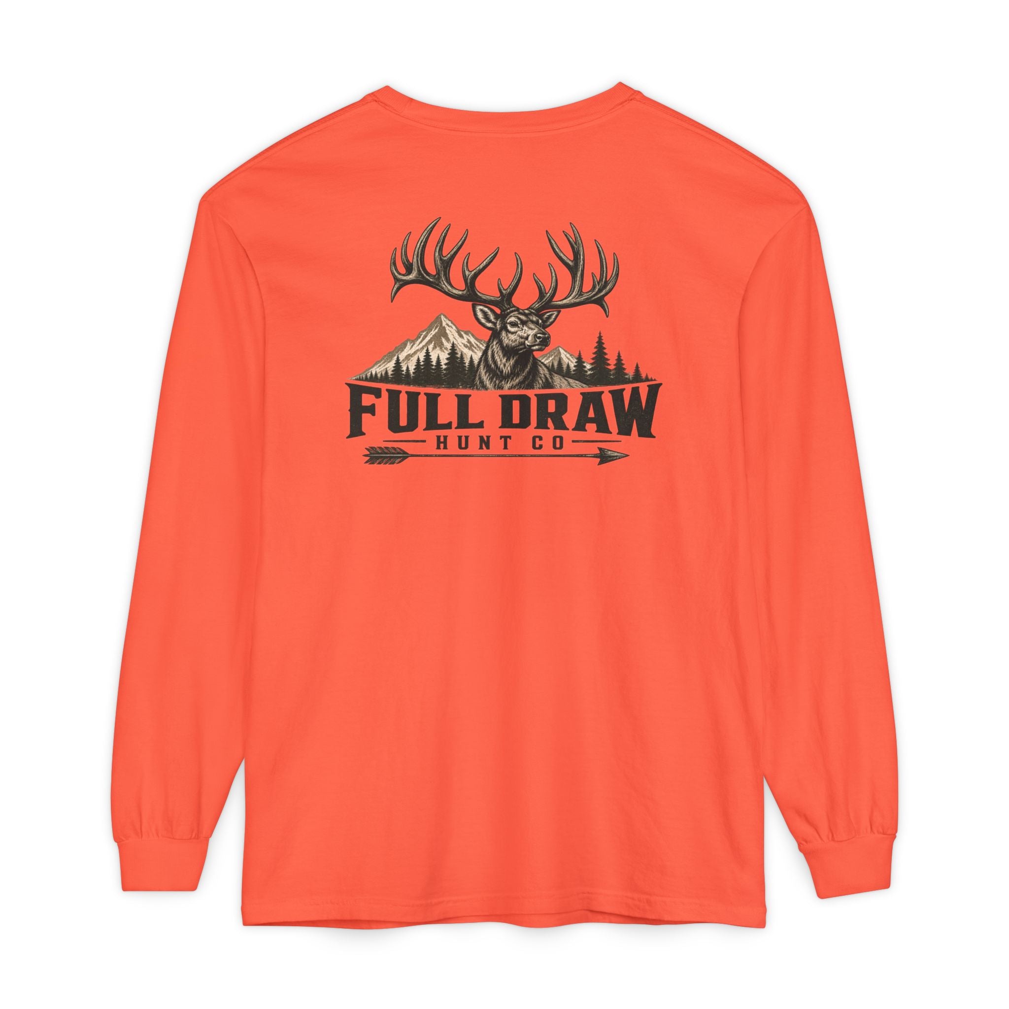 Full Draw Hunt Co. Long Sleeve Tee — Elk Logo Hunting Shirt