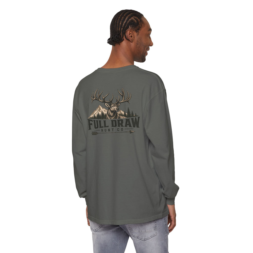 Full Draw Hunt Co. Long Sleeve Tee — Elk Logo Hunting Shirt