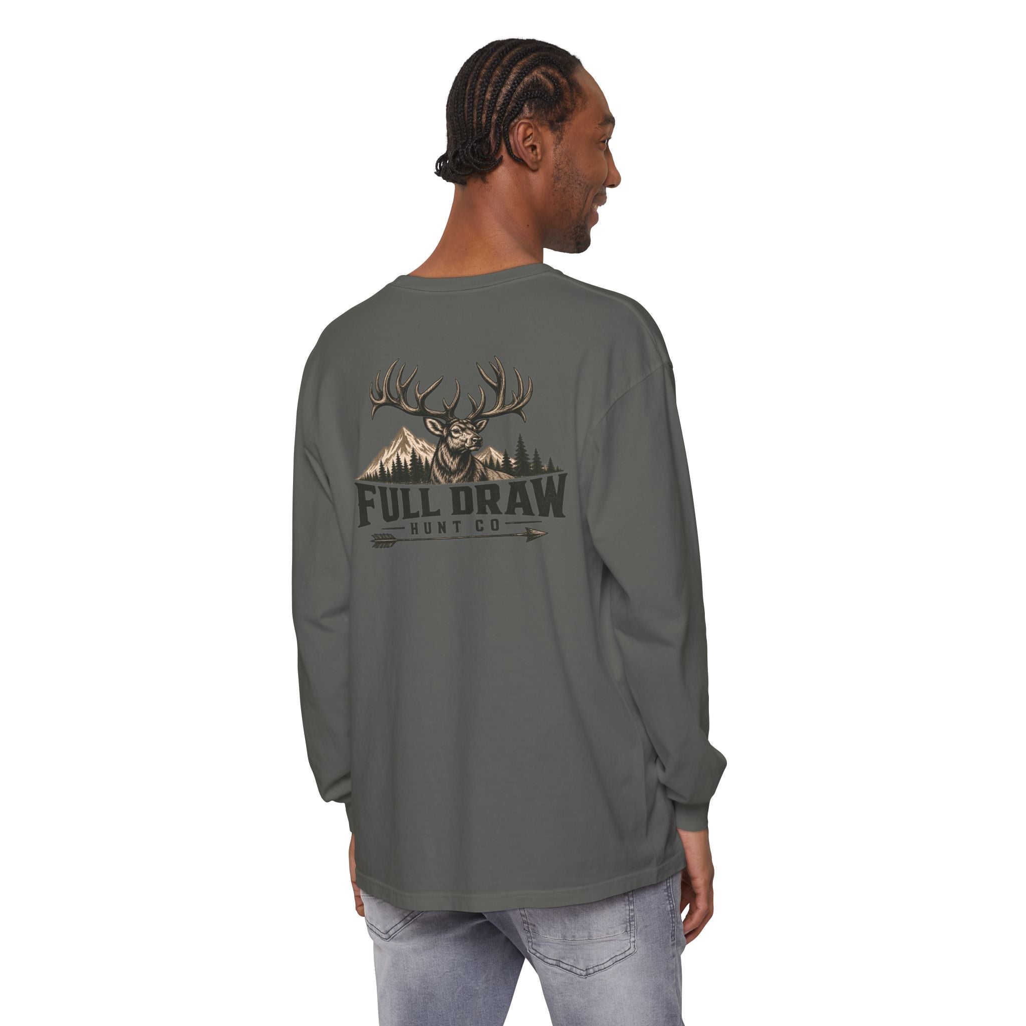 Full Draw Hunt Co. Long Sleeve Tee — Elk Logo Hunting Shirt