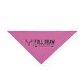 Full Draw Hunt Co. Pink Pet Bandana — Hunting Logo Dog & Cat Scarf