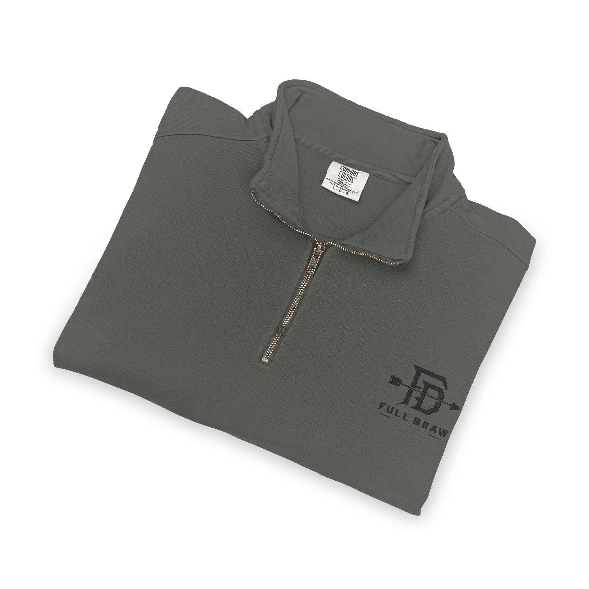 Quarter-Zip Sweatshirt — Minimalist 'FD' Logo Pullover