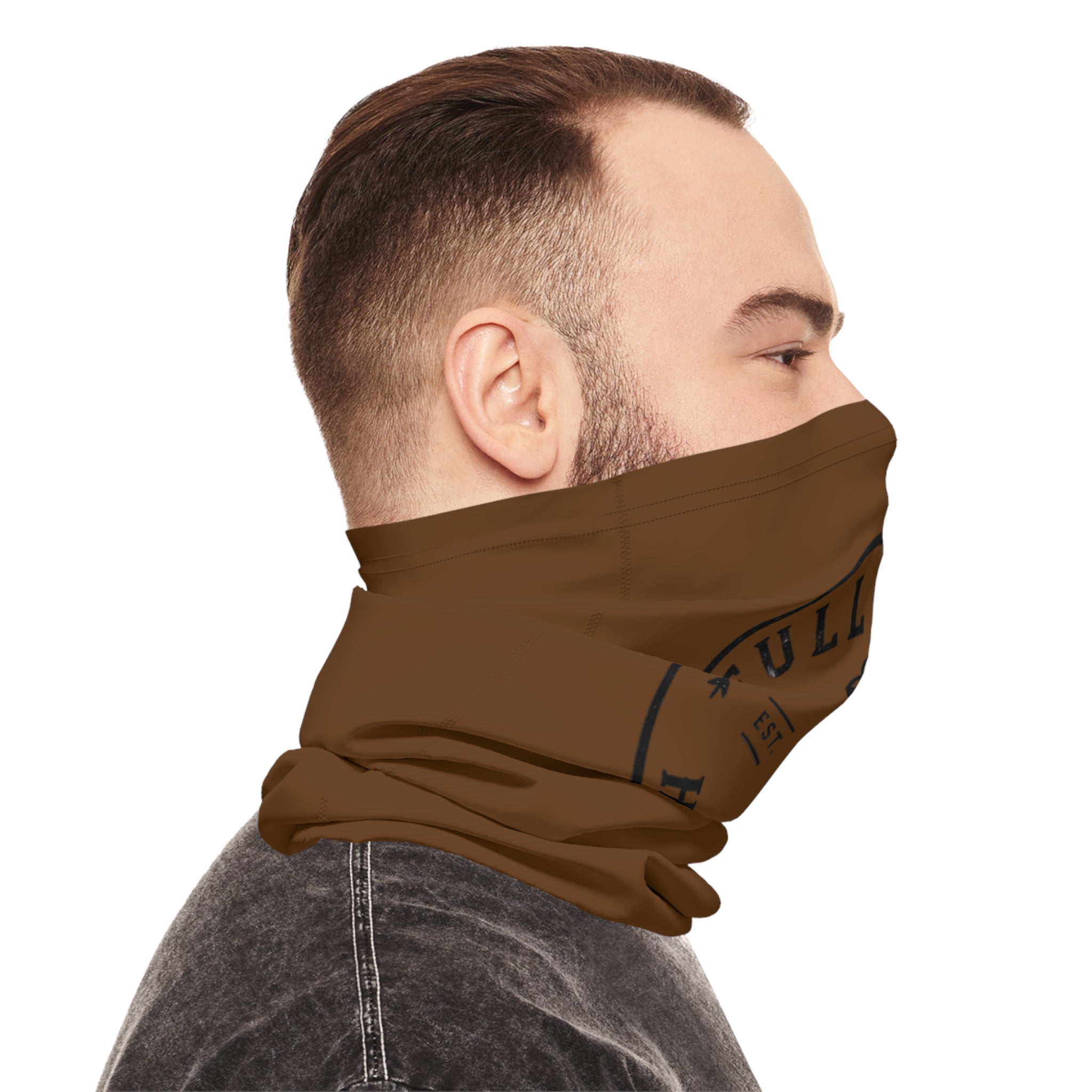 Full Draw Hunt Co. Lightweight Neck Gaiter — Brown Hunting Face Cover
