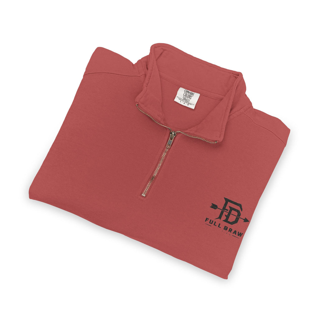 Quarter-Zip Sweatshirt — Minimalist 'FD' Logo Pullover