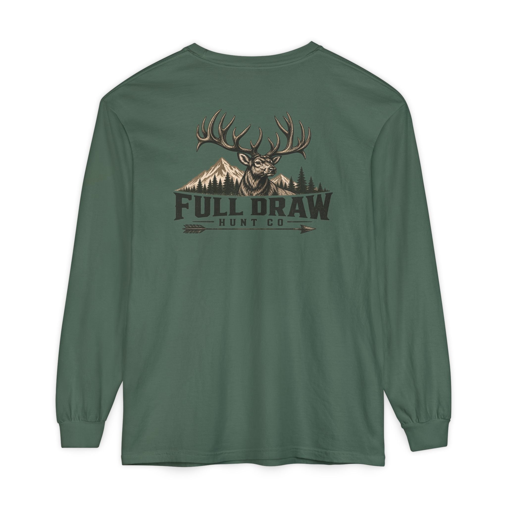 Full Draw Hunt Co. Long Sleeve Tee — Elk Logo Hunting Shirt