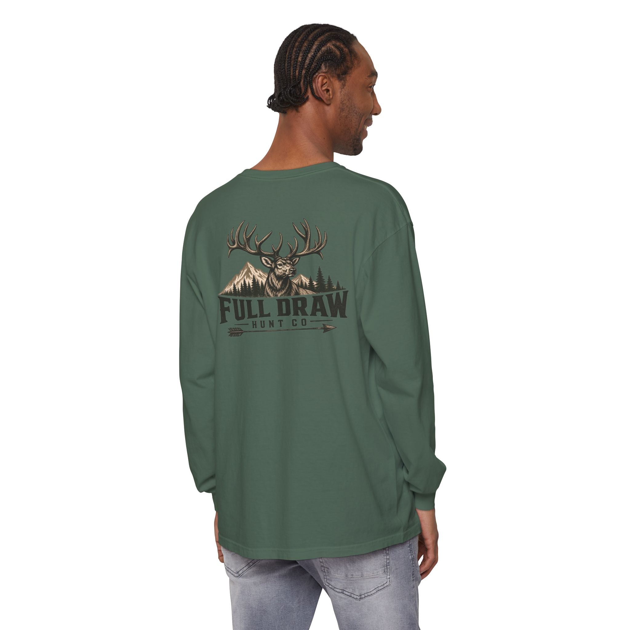 Full Draw Hunt Co. Long Sleeve Tee — Elk Logo Hunting Shirt