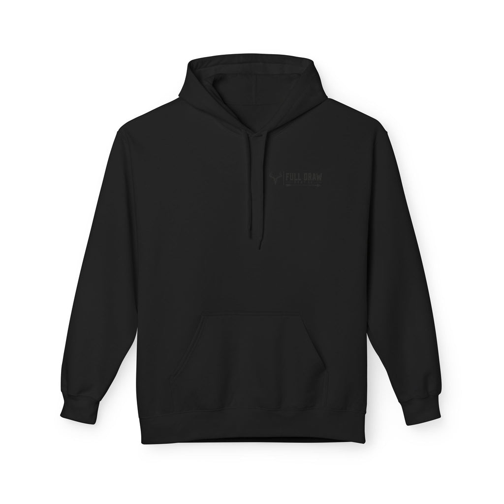 Full Draw Hunt Co. Hoodie — Retro Mountain Deer Hunting Pullover