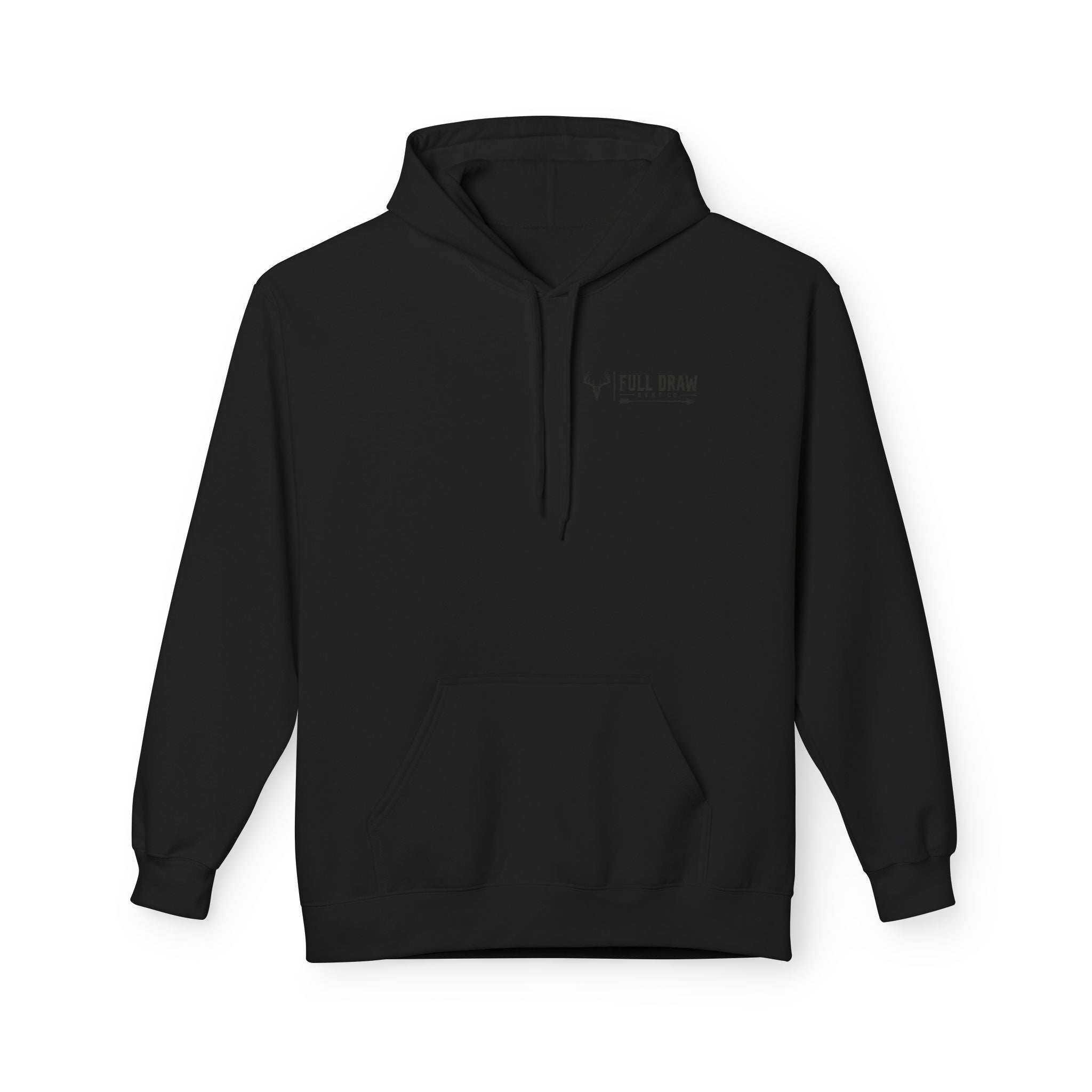 Full Draw Hunt Co. Hoodie — Retro Mountain Deer Hunting Pullover