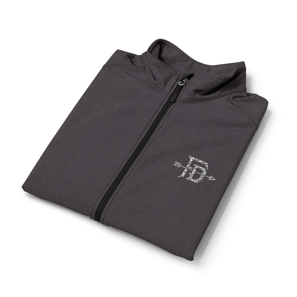 Men's Black Soft Shell Vest - Minimal Pixel 'B' Logo
