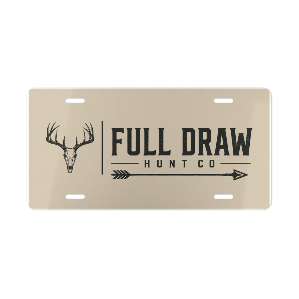 Full Draw Hunt Co. Deer Skull Vanity License Plate