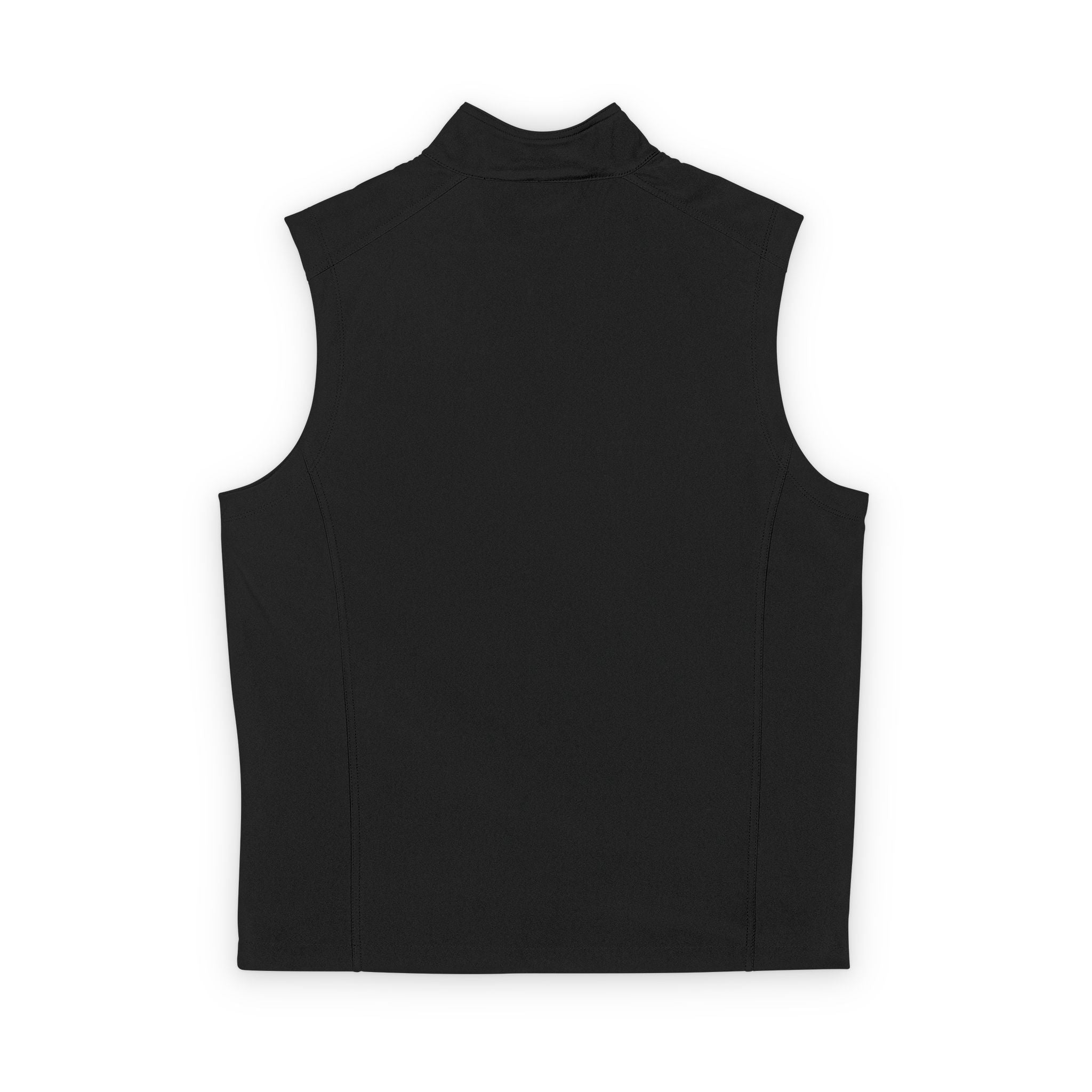 Men's Black Soft Shell Vest - Minimal Pixel 'B' Logo