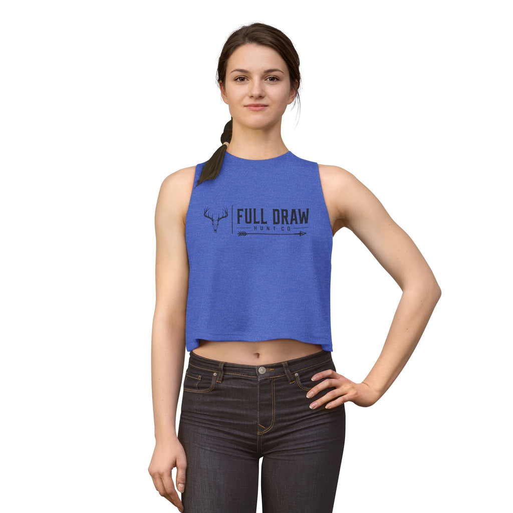 Full Draw Hunt Co. Women's Crop Top — Deer Antler Hunting Tank