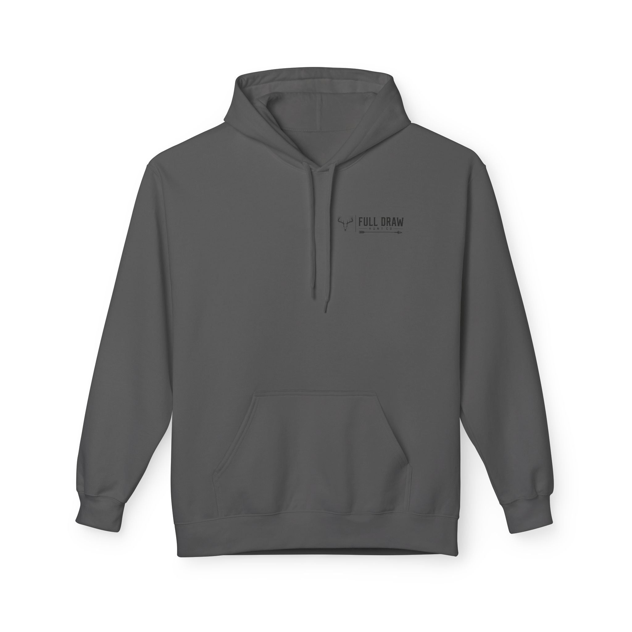 Full Draw Hunt Co. Hoodie — Retro Mountain Deer Hunting Pullover