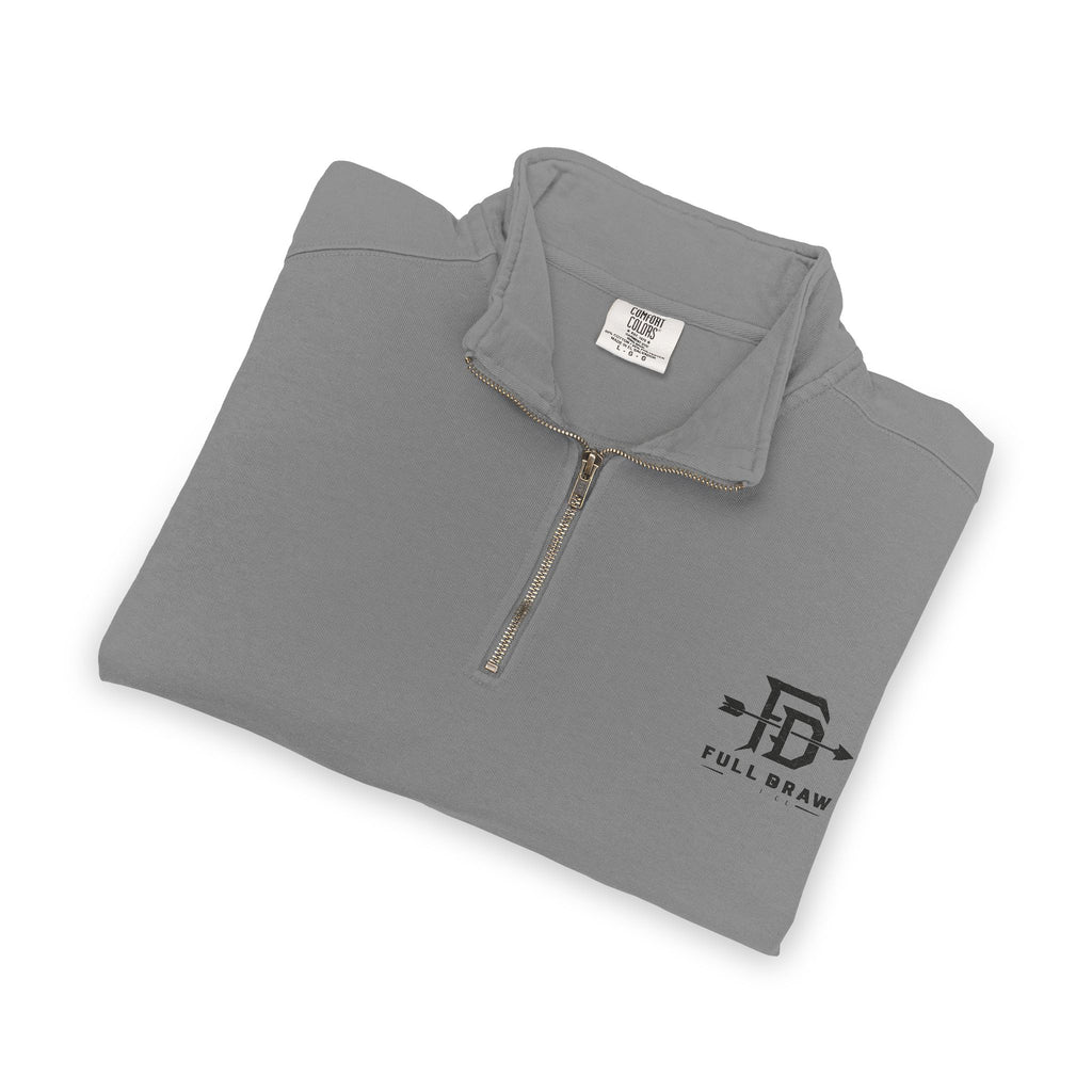 Quarter-Zip Sweatshirt — Minimalist 'FD' Logo Pullover