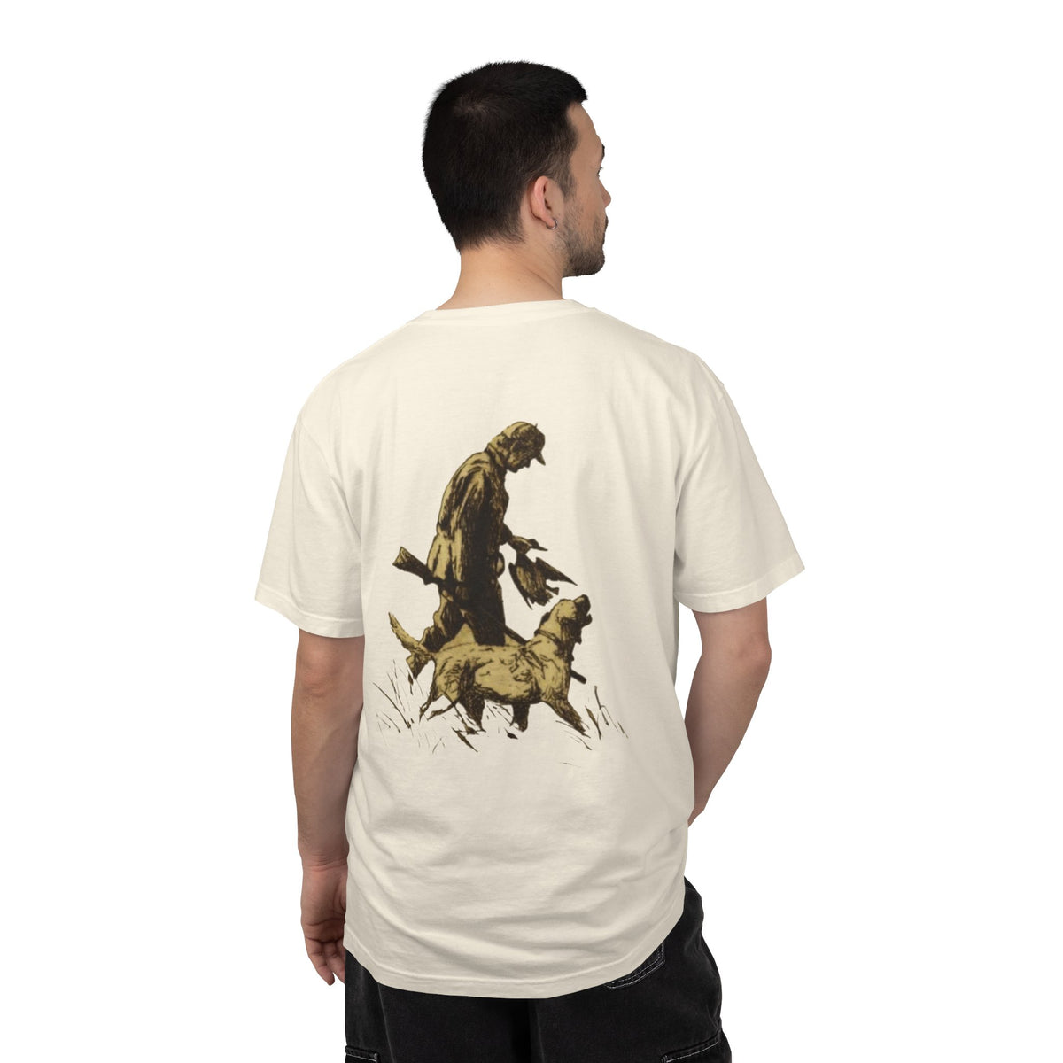 Hunter with Dogs T-Shirt – Full Draw Hunting Graphic Tee