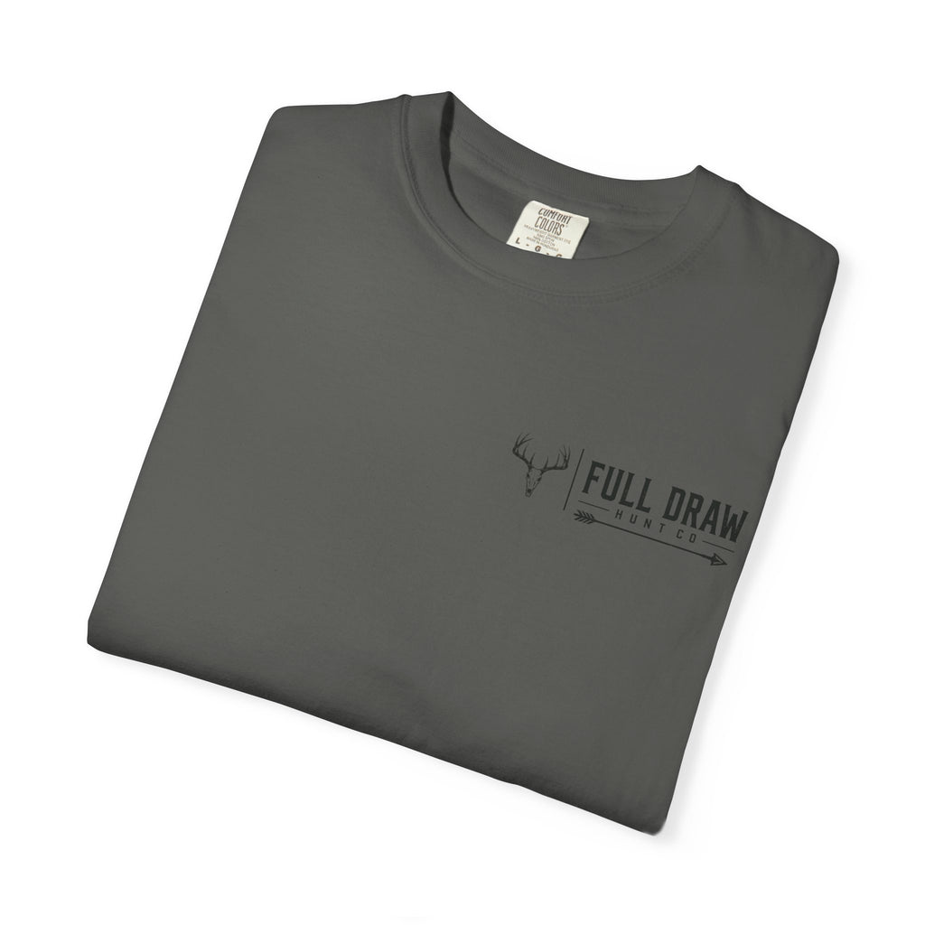 Full Draw Outfitters Hunter Graphic T-Shirt — Backcountry Sunset Hunting Tee