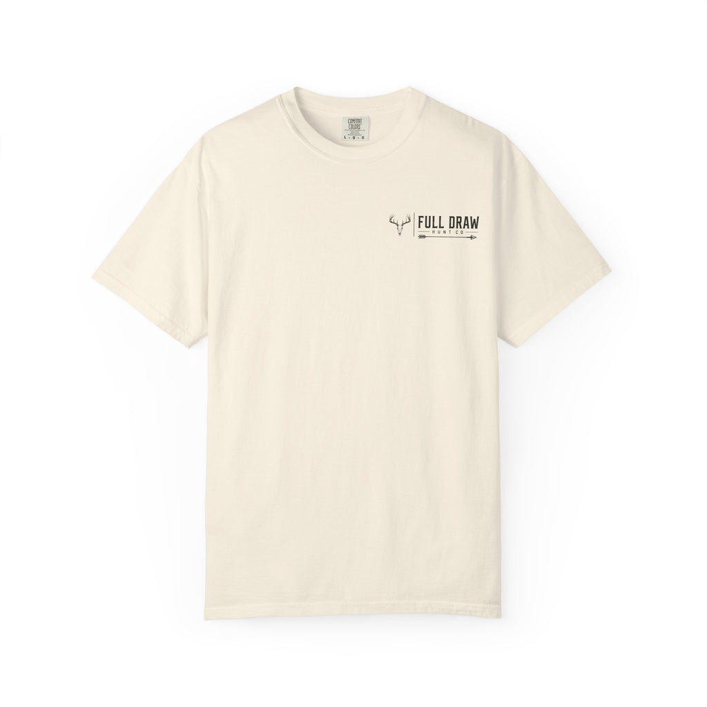 Hunter with Dogs T-Shirt – Full Draw Hunting Graphic Tee