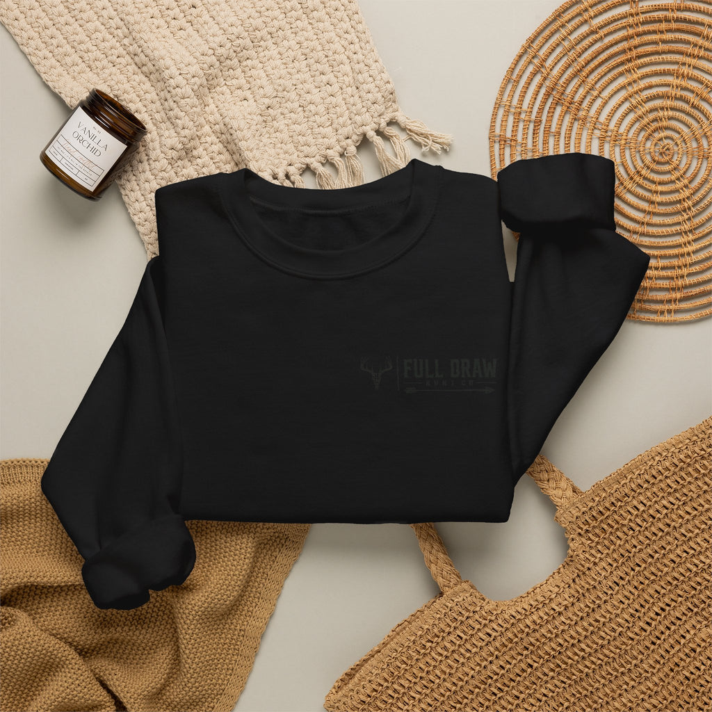 Hunting Crewneck Sweatshirt – "Full Draw Hunt Co." Mountain Sunrise Design