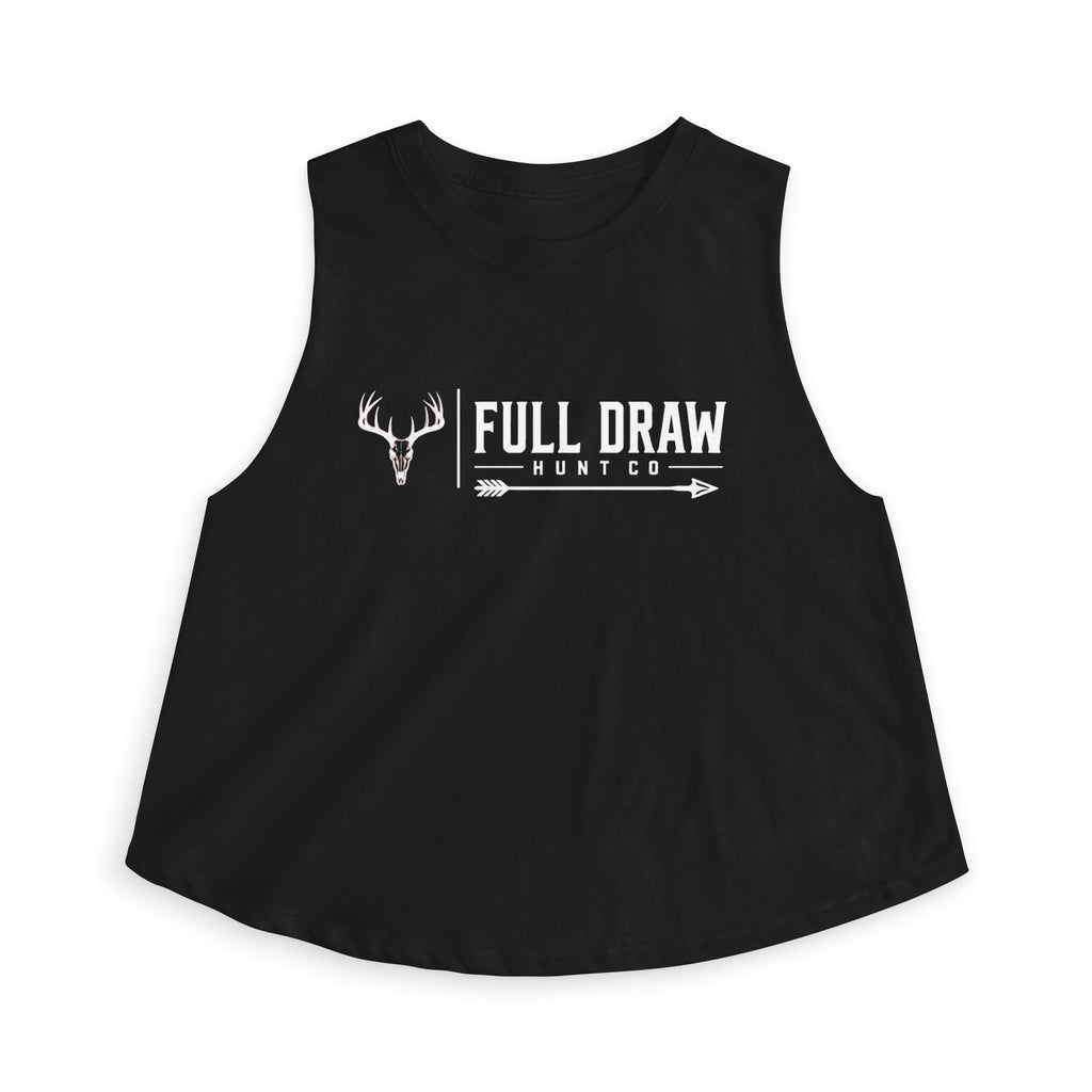 Full Draw Hunt Co. Women's Crop Top — Deer Antler Hunting Tank