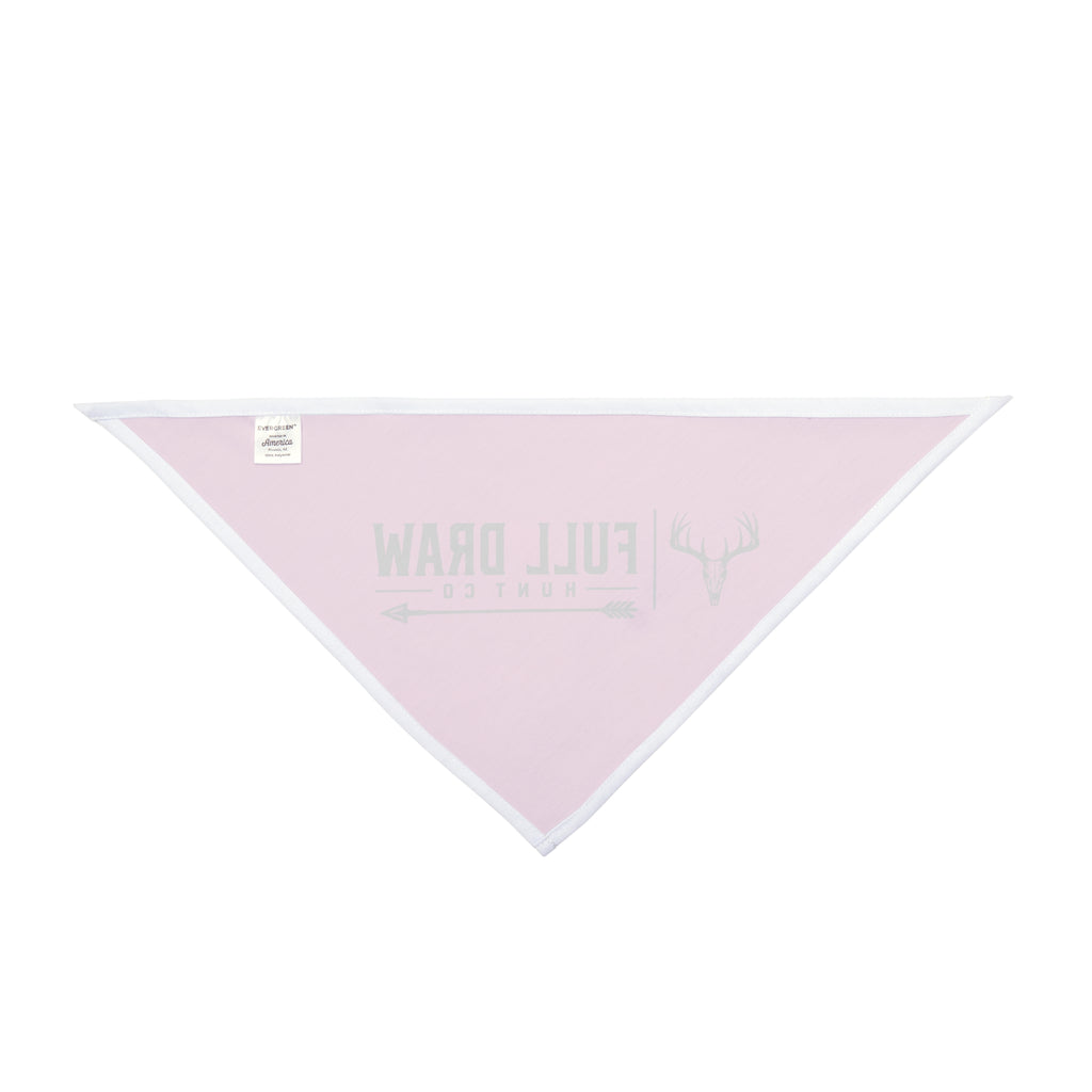 Full Draw Hunt Co. Pink Pet Bandana — Hunting Logo Dog & Cat Scarf