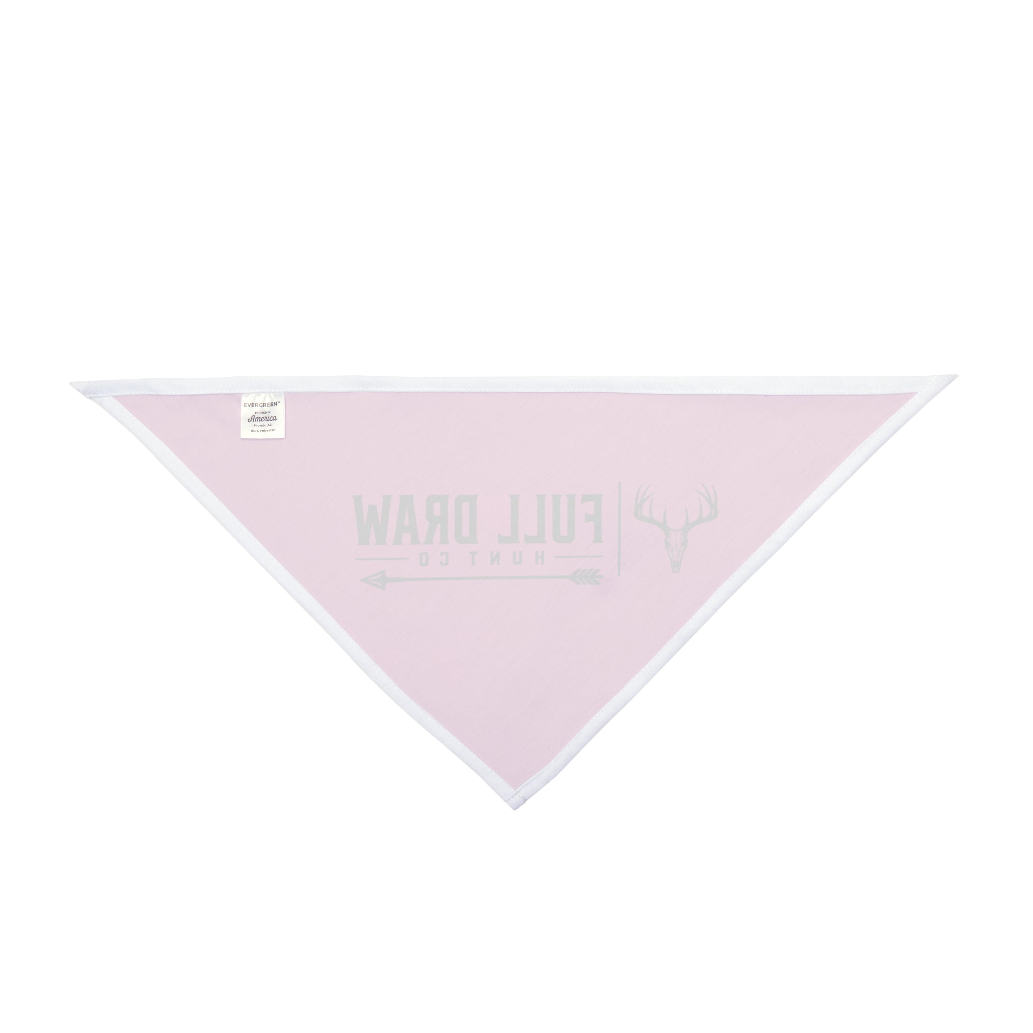 Full Draw Hunt Co. Pink Pet Bandana — Hunting Logo Dog & Cat Scarf