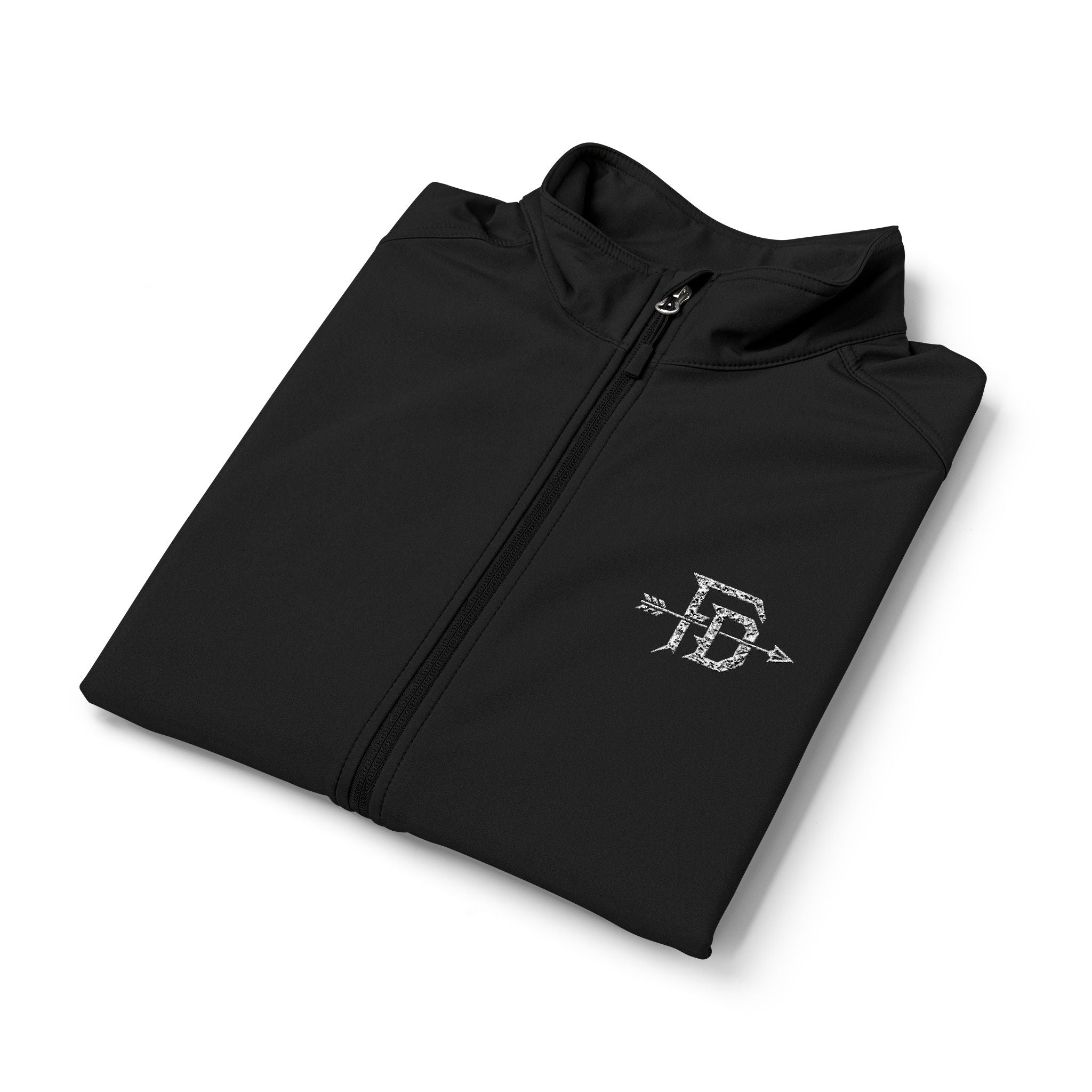 Men's Black Soft Shell Vest - Minimal Pixel 'B' Logo