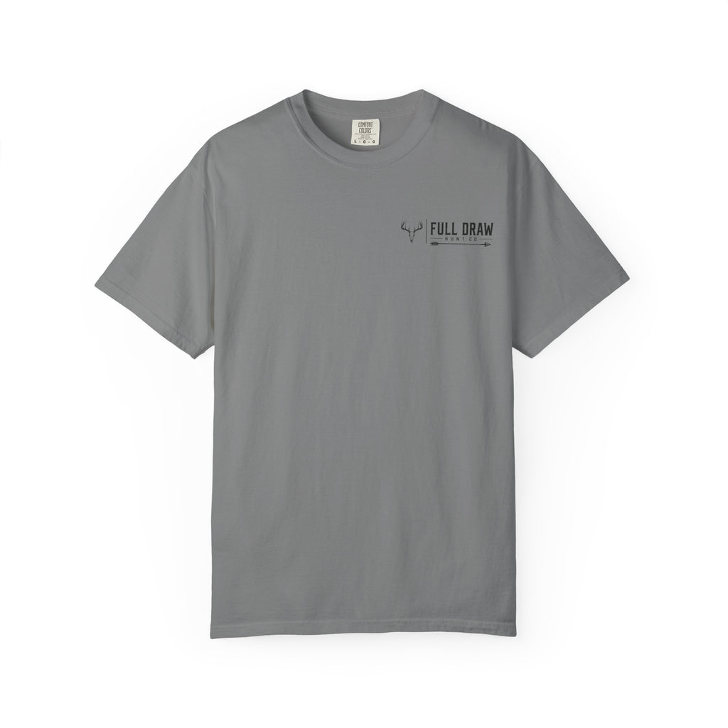 Hunter with Dogs T-Shirt – Full Draw Hunting Graphic Tee