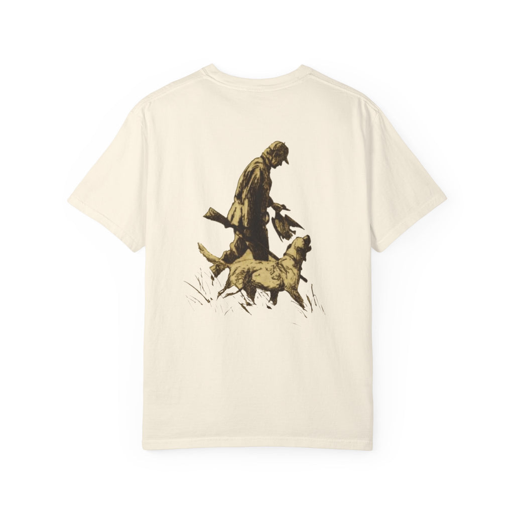 Hunter with Dogs T-Shirt – Full Draw Hunting Graphic Tee