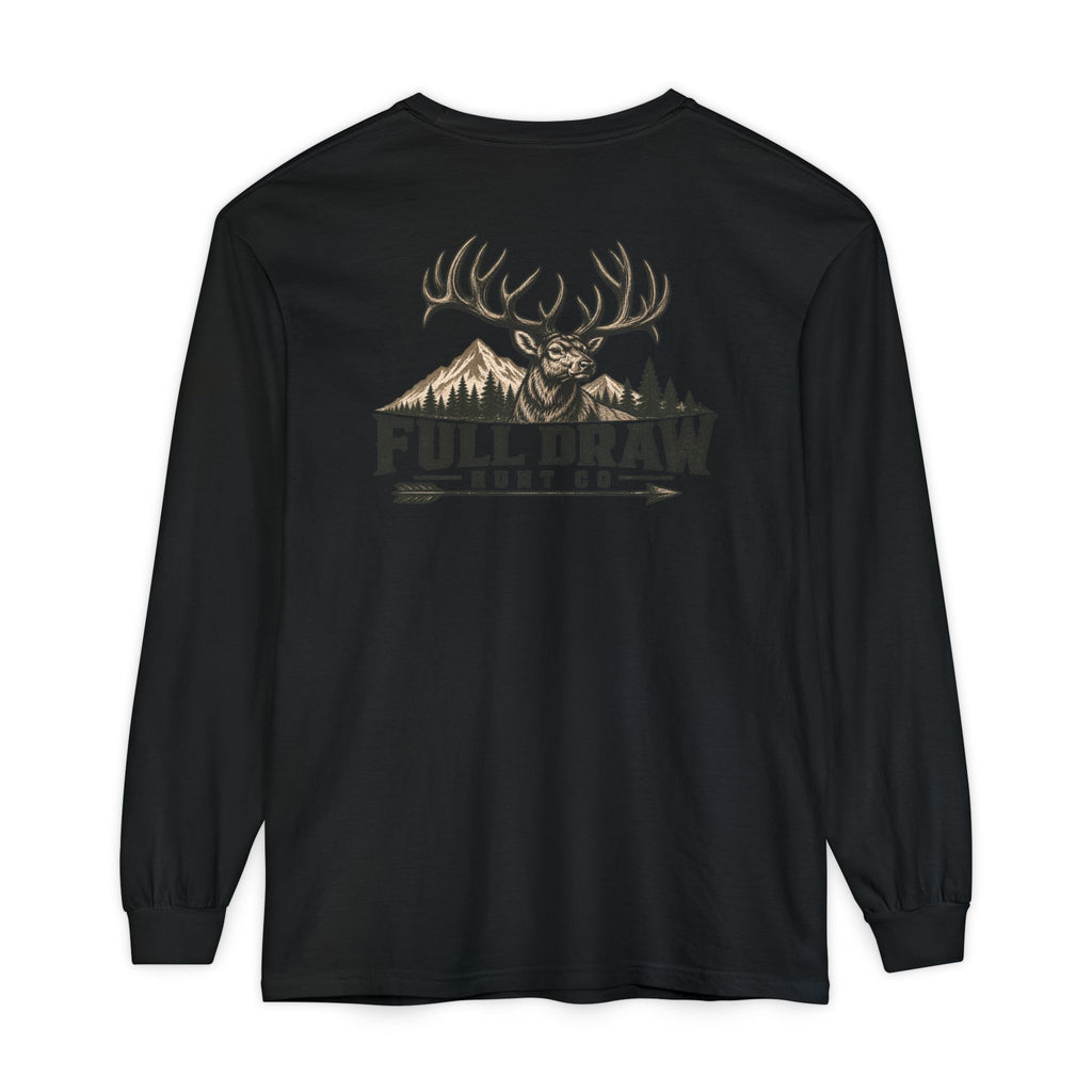 Full Draw Hunt Co. Long Sleeve Tee — Elk Logo Hunting Shirt