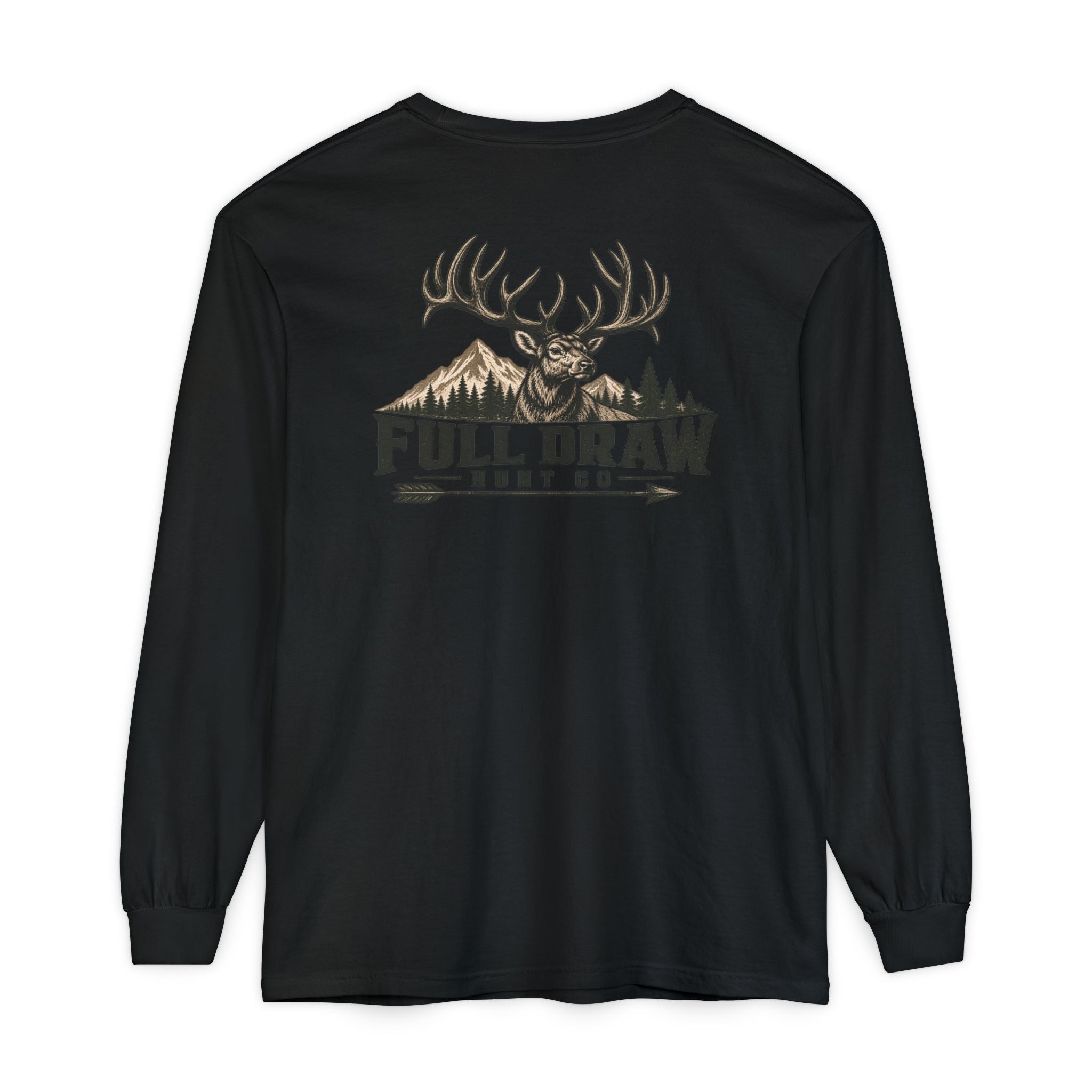 Full Draw Hunt Co. Long Sleeve Tee — Elk Logo Hunting Shirt