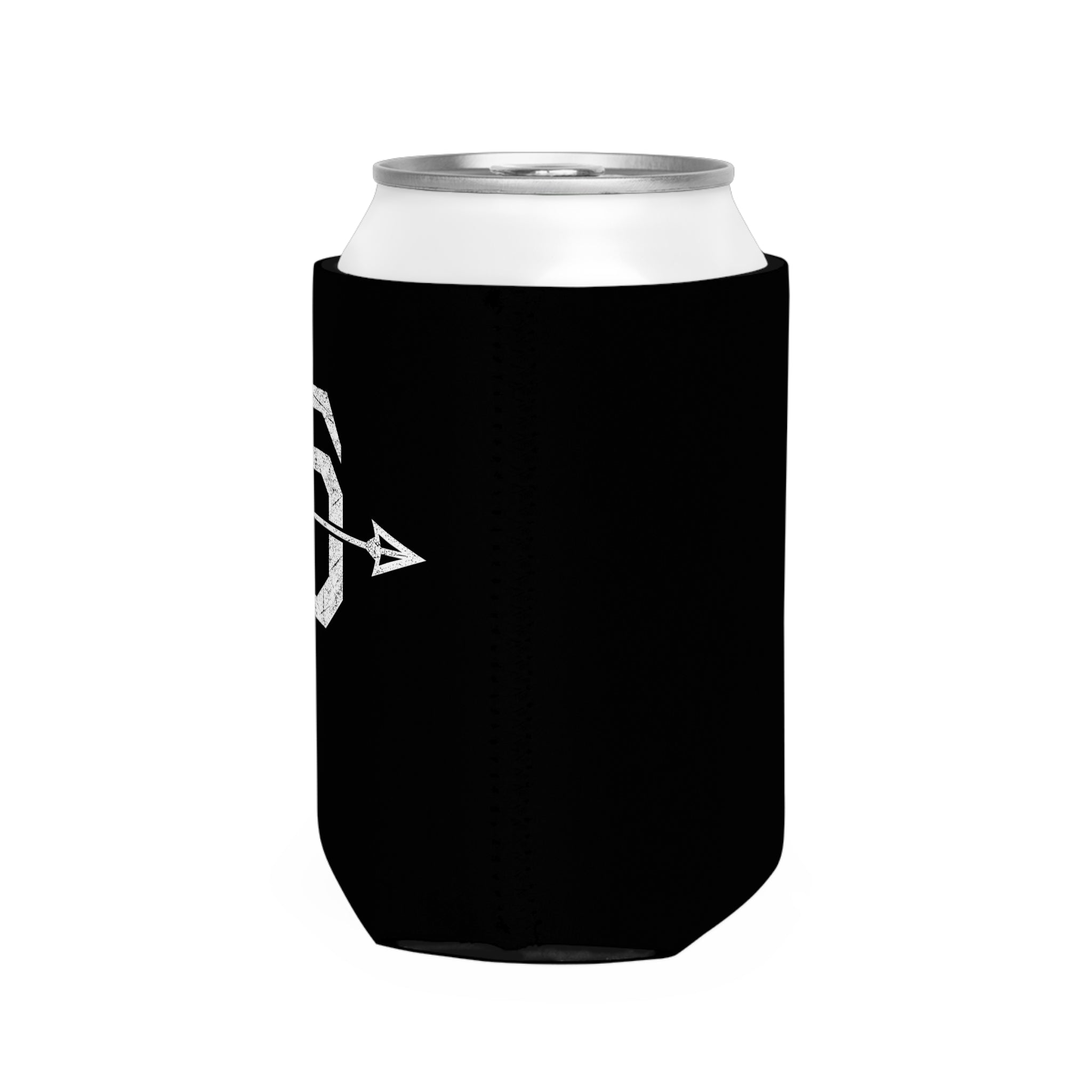 Can Cooler — Distressed Arrow Monogram Koozie (Initial D)