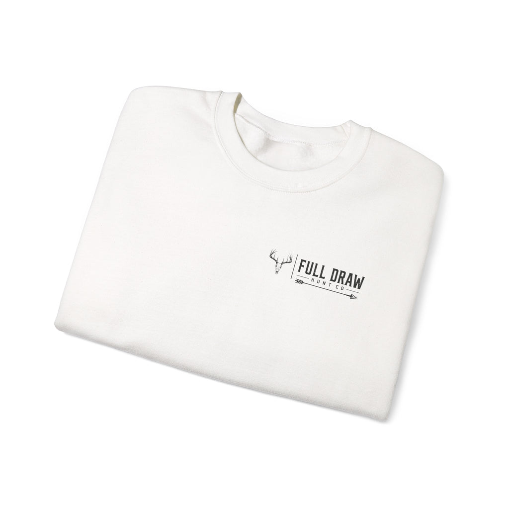 Hunting Crewneck Sweatshirt – "Full Draw Hunt Co." Mountain Sunrise Design