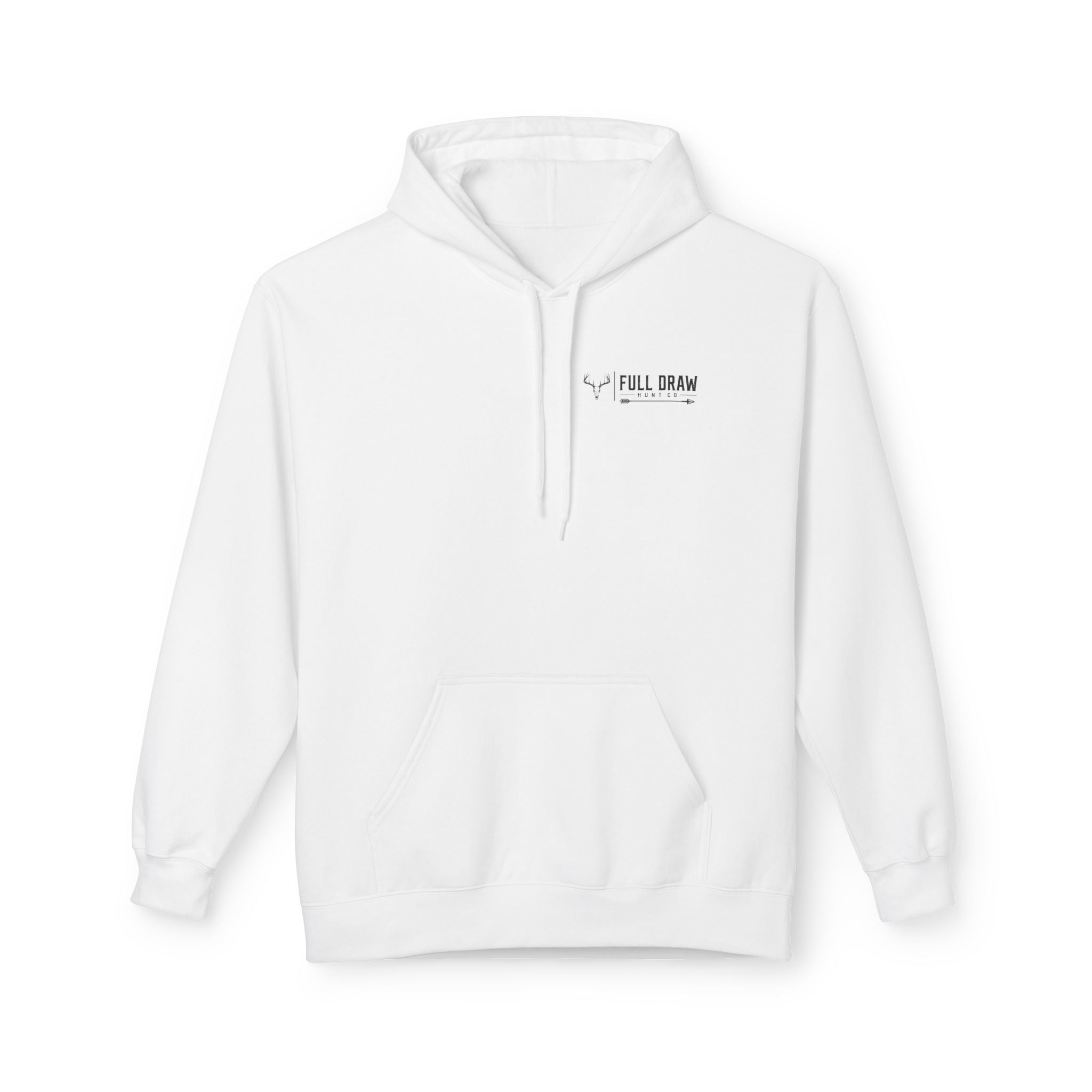 Full Draw Hunt Co. Hoodie — Retro Mountain Deer Hunting Pullover