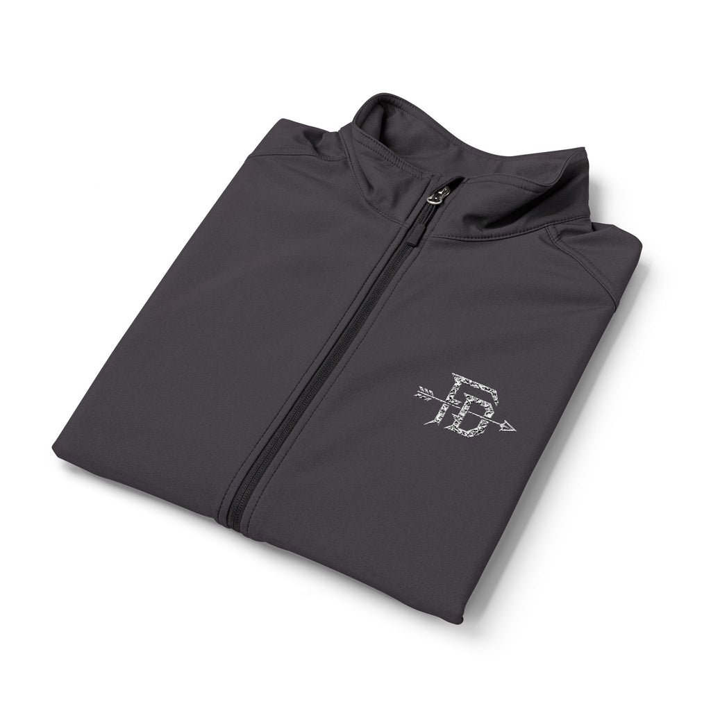 Men's Black Soft Shell Vest - Minimal Pixel 'B' Logo