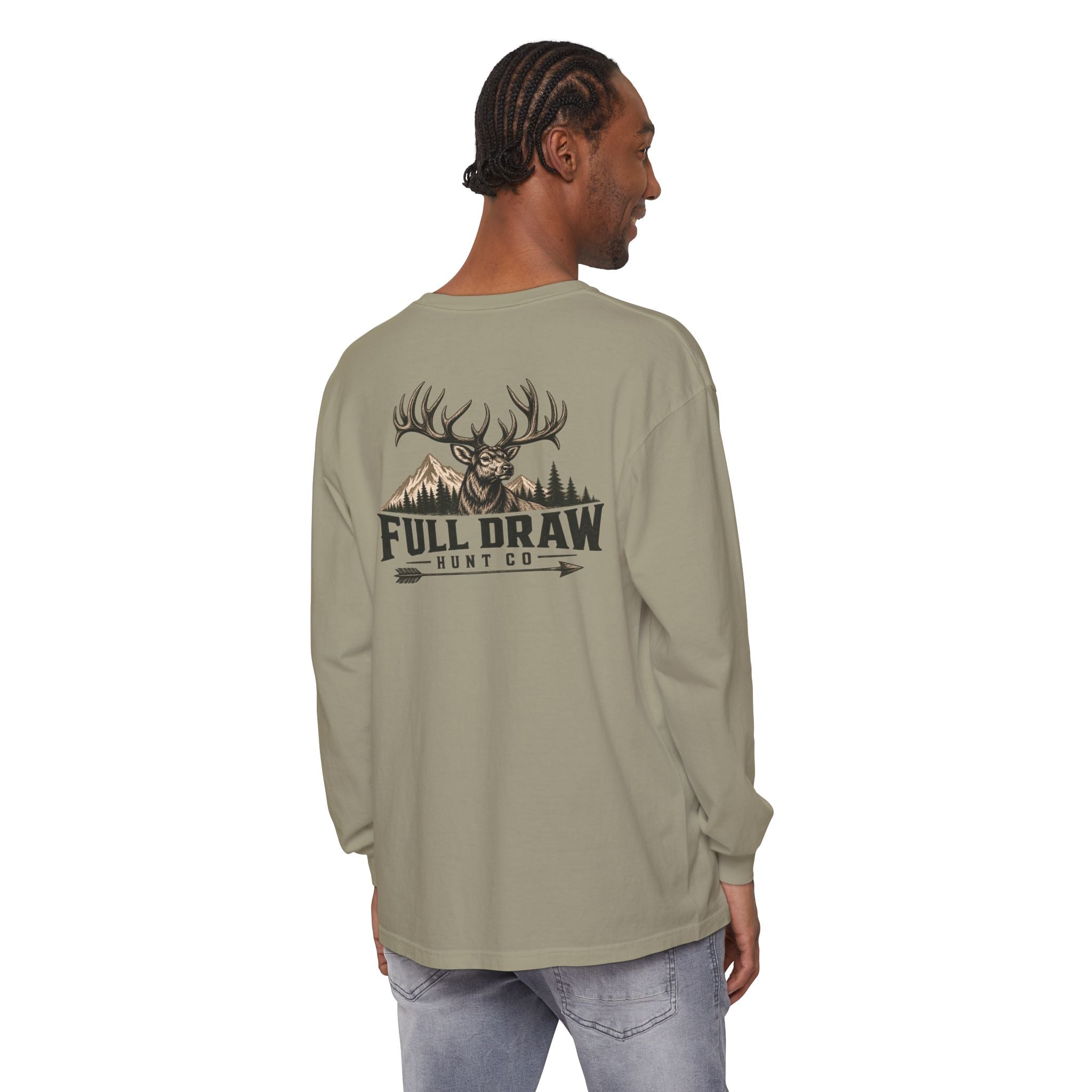 Full Draw Hunt Co. Long Sleeve Tee — Elk Logo Hunting Shirt