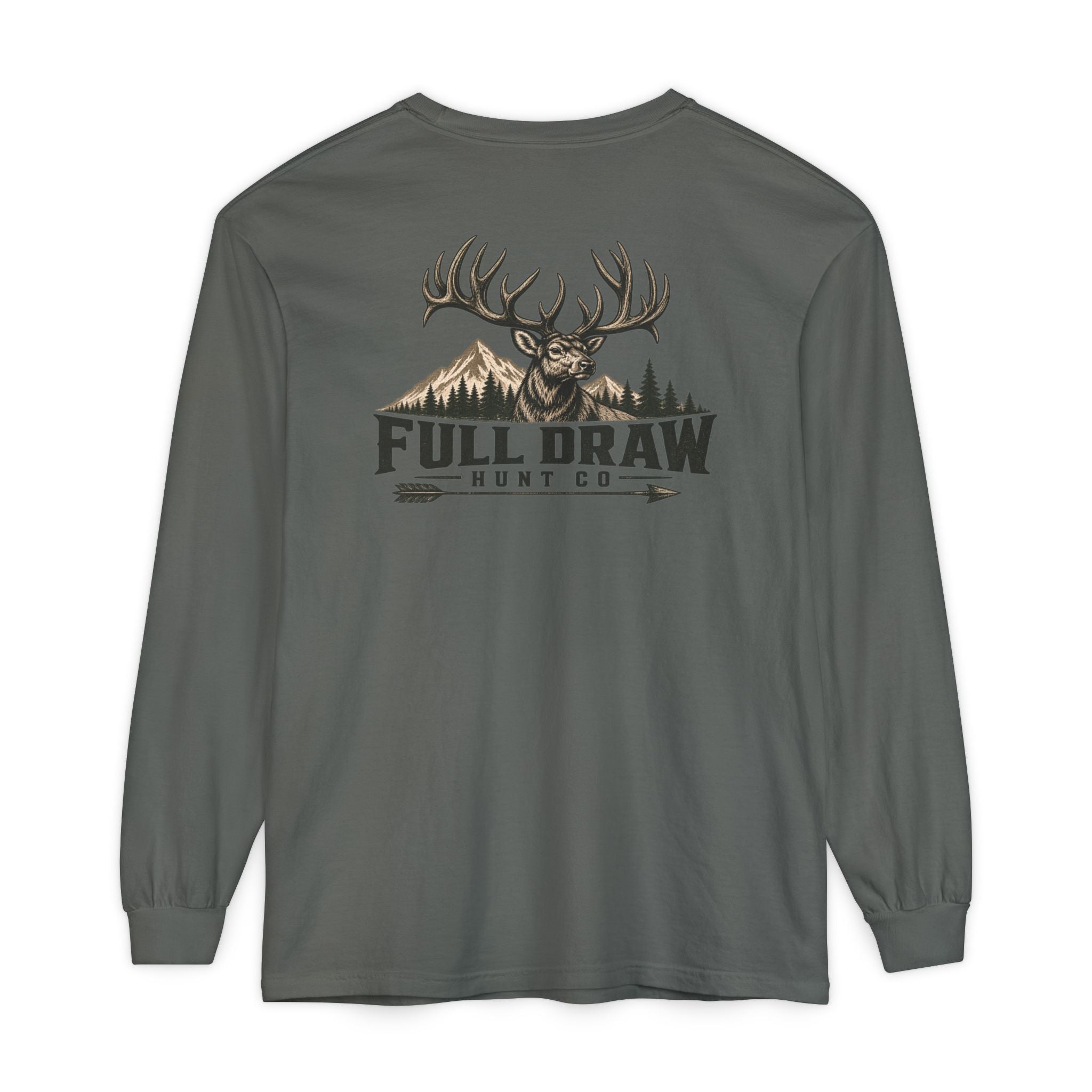 Full Draw Hunt Co. Long Sleeve Tee — Elk Logo Hunting Shirt