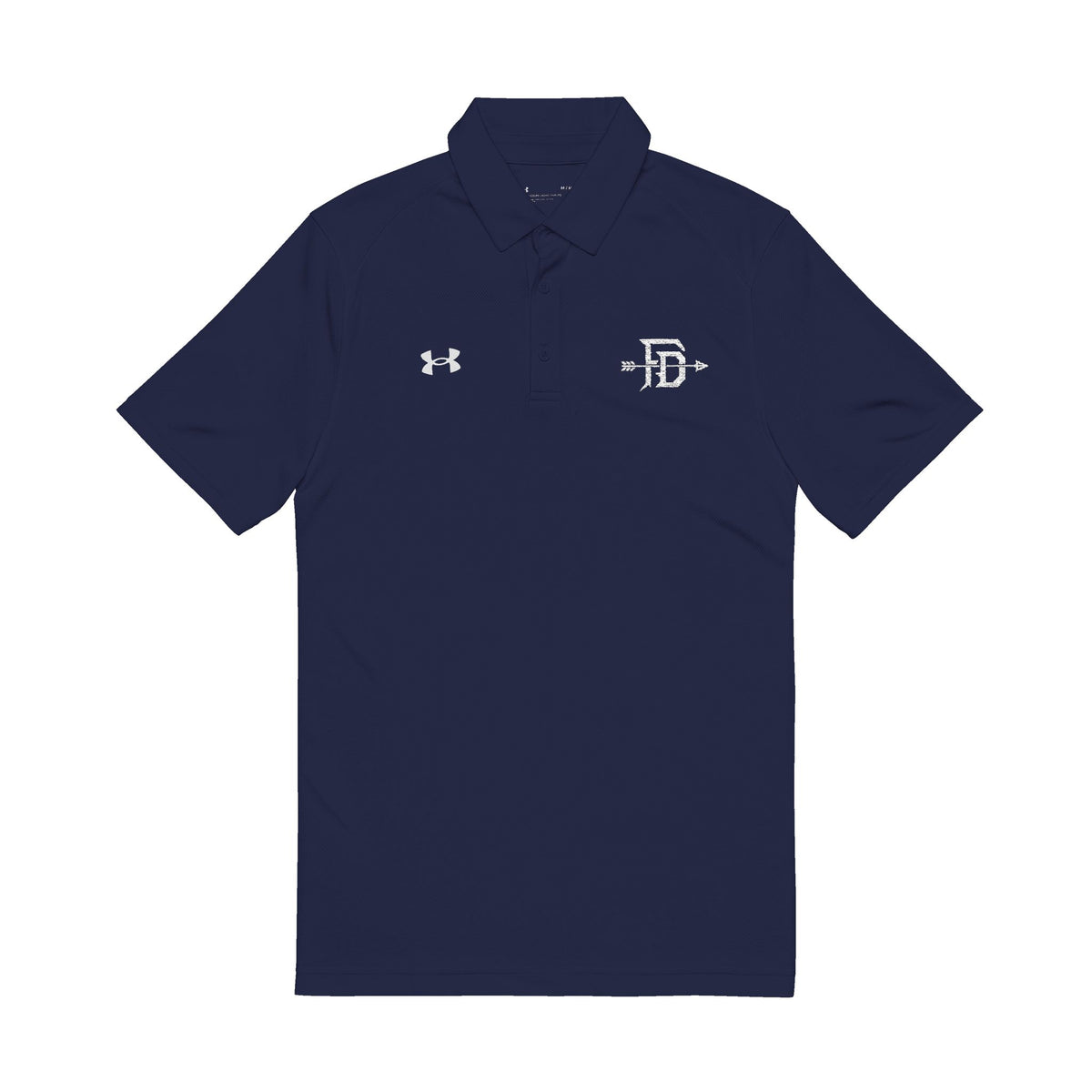 Embroidered Black Men’s Polo Shirt – Under Armour Performance Polo with FD Logo