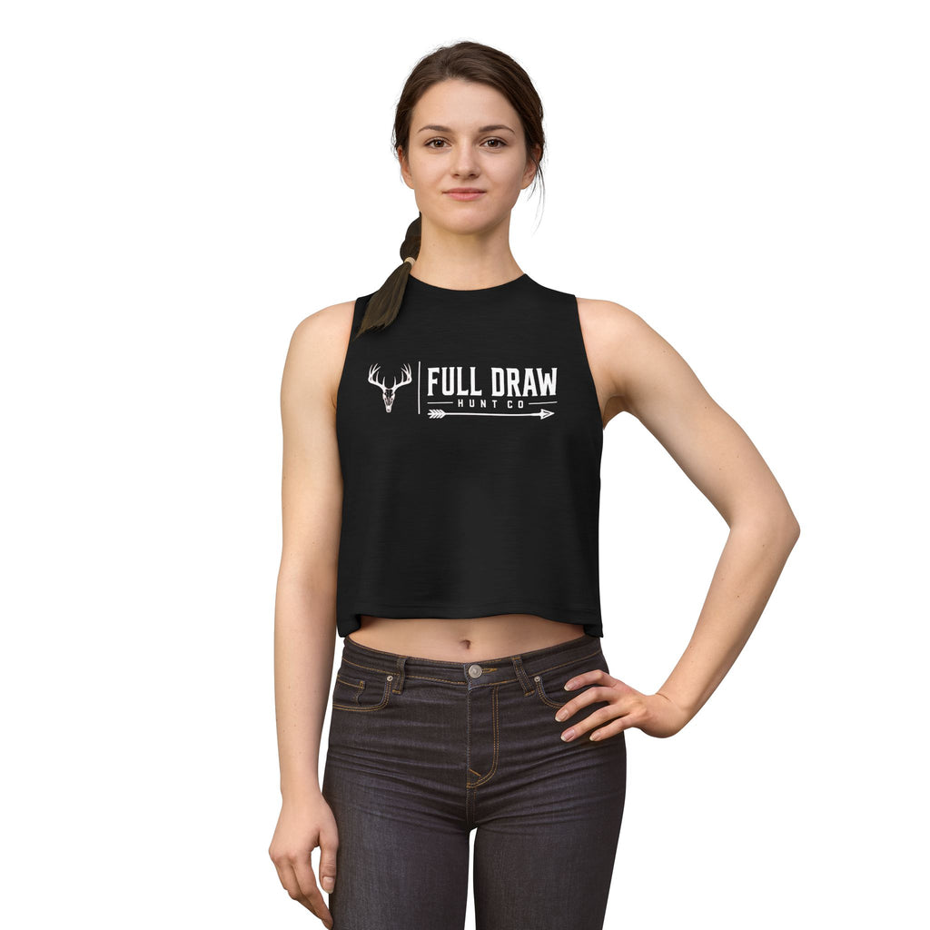 Full Draw Hunt Co. Women's Crop Top — Deer Antler Hunting Tank