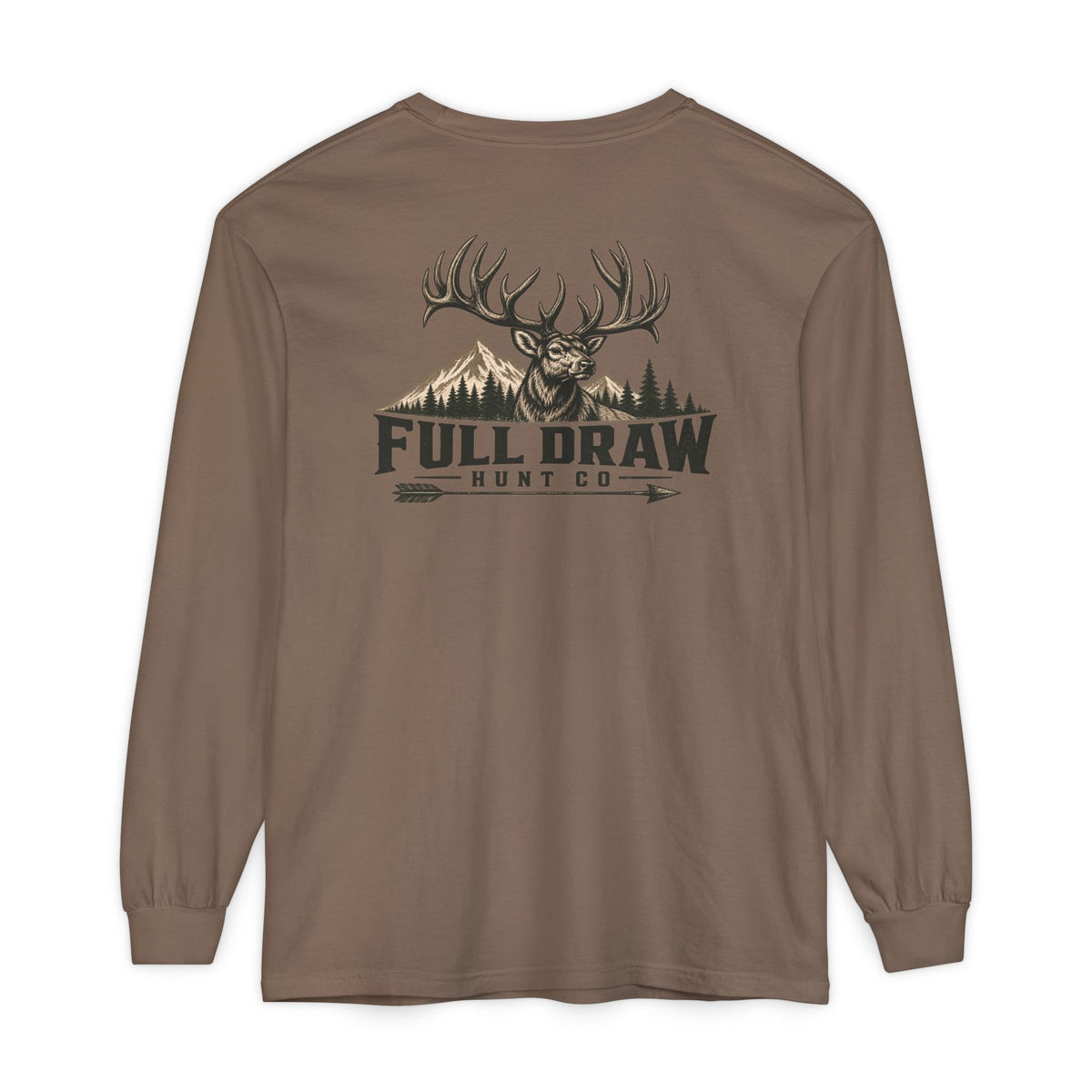 Full Draw Hunt Co. Long Sleeve Tee — Elk Logo Hunting Shirt