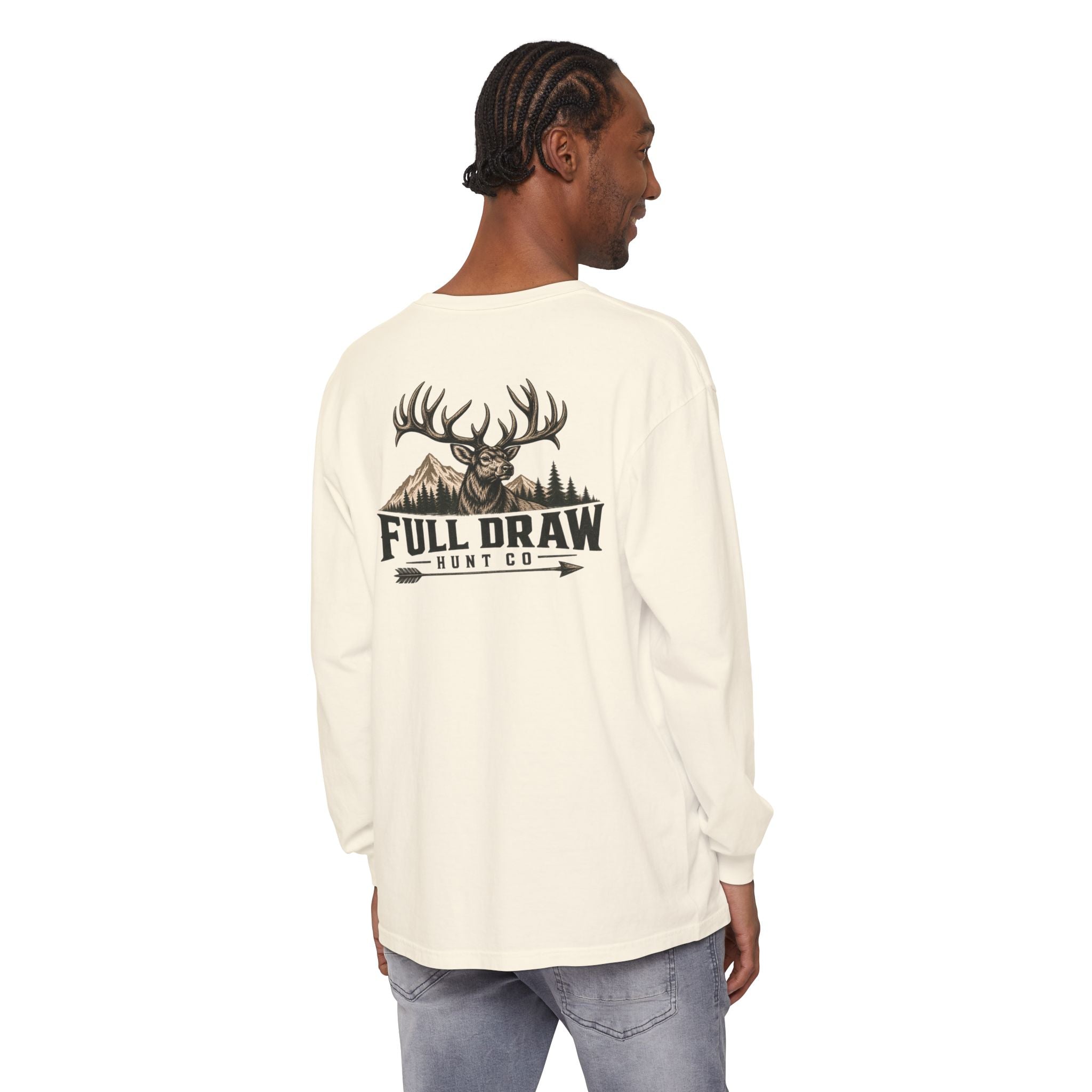 Full Draw Hunt Co. Long Sleeve Tee — Elk Logo Hunting Shirt
