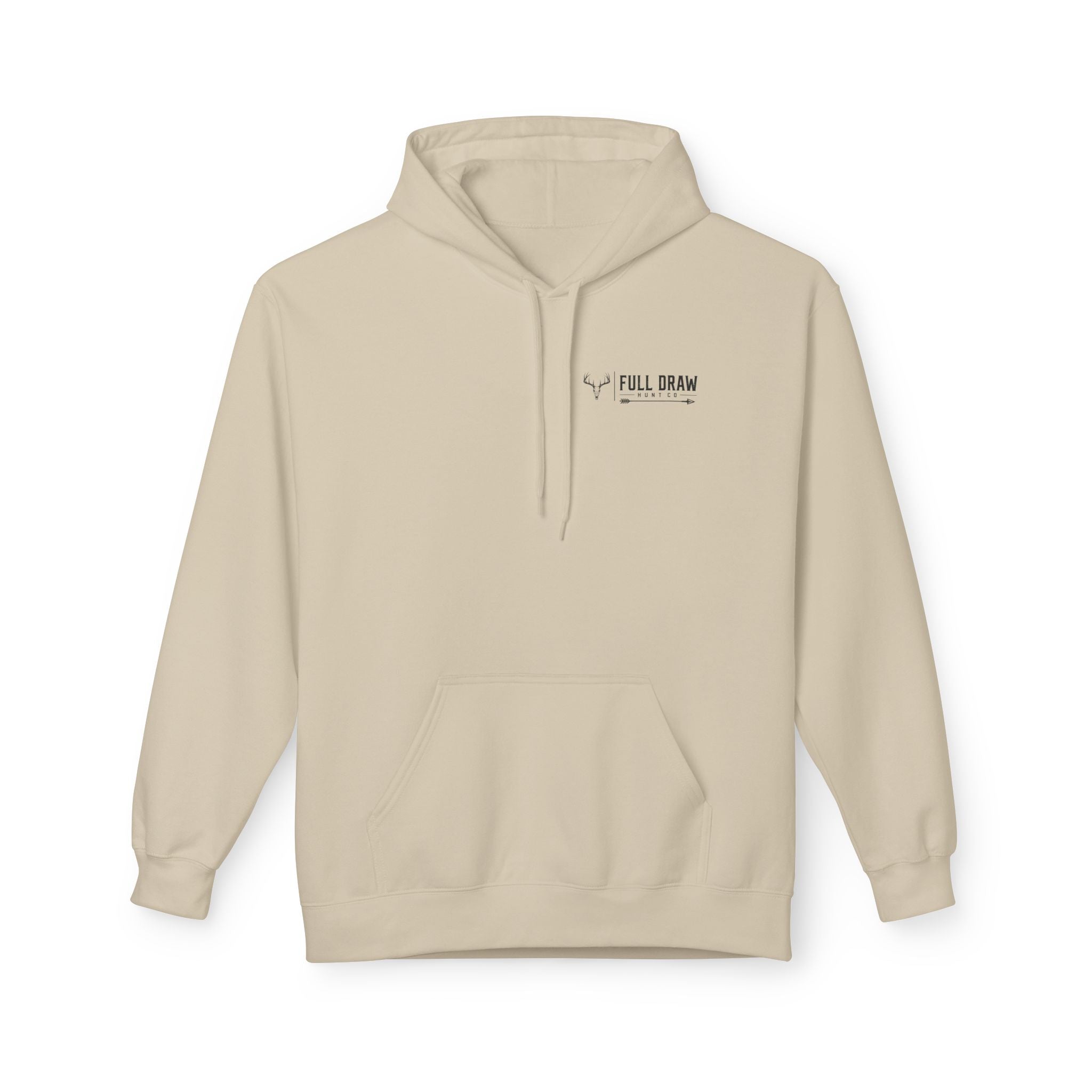 Full Draw Hunt Co. Hoodie — Retro Mountain Deer Hunting Pullover