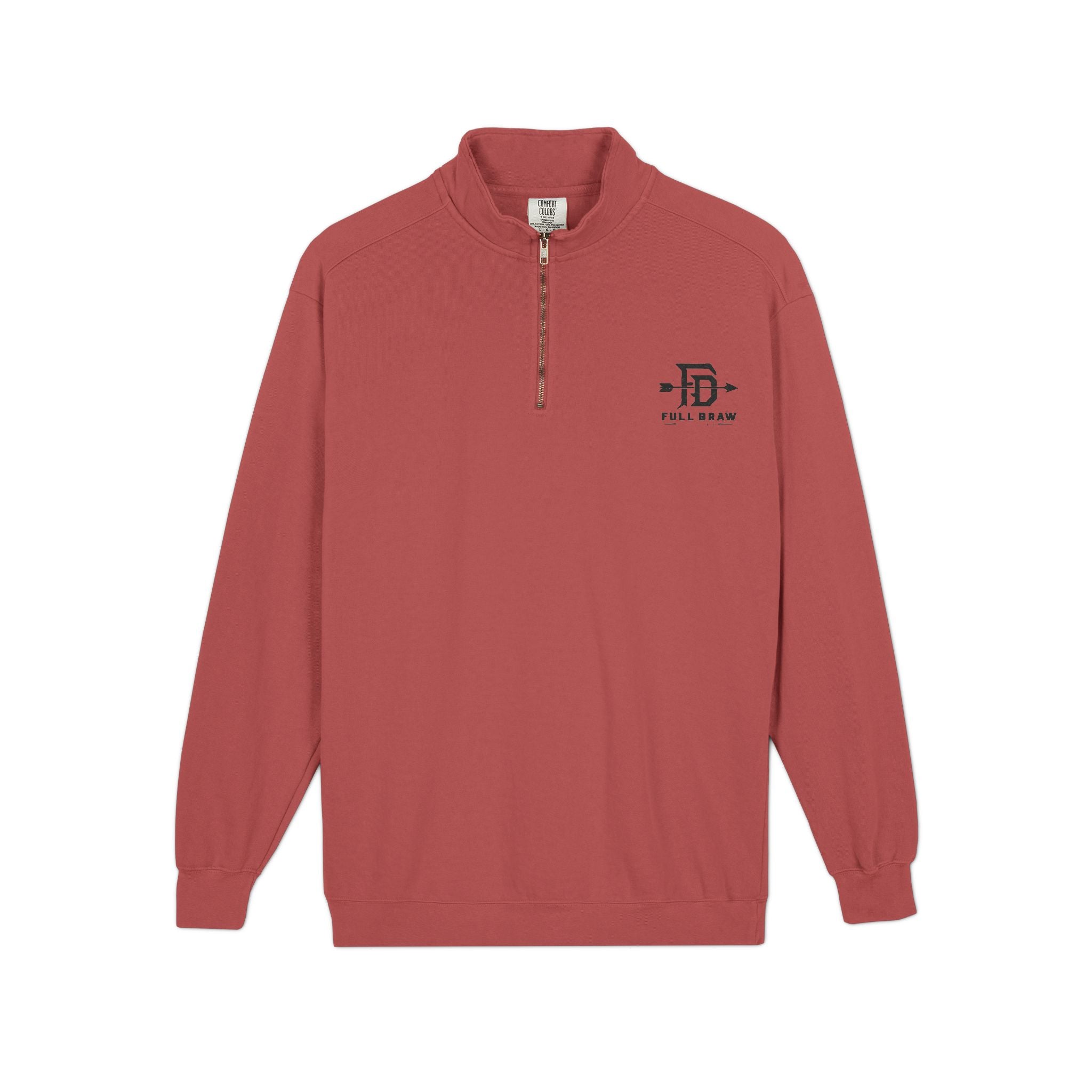 Quarter-Zip Sweatshirt — Minimalist 'FD' Logo Pullover