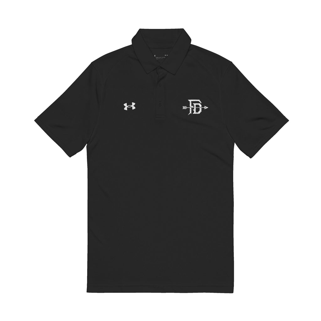 Embroidered Black Men’s Polo Shirt – Under Armour Performance Polo with FD Logo