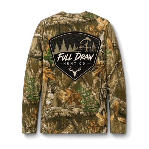 Camo Long Sleeve Tee — Full Draw Hunt Co. Pocket Tee
