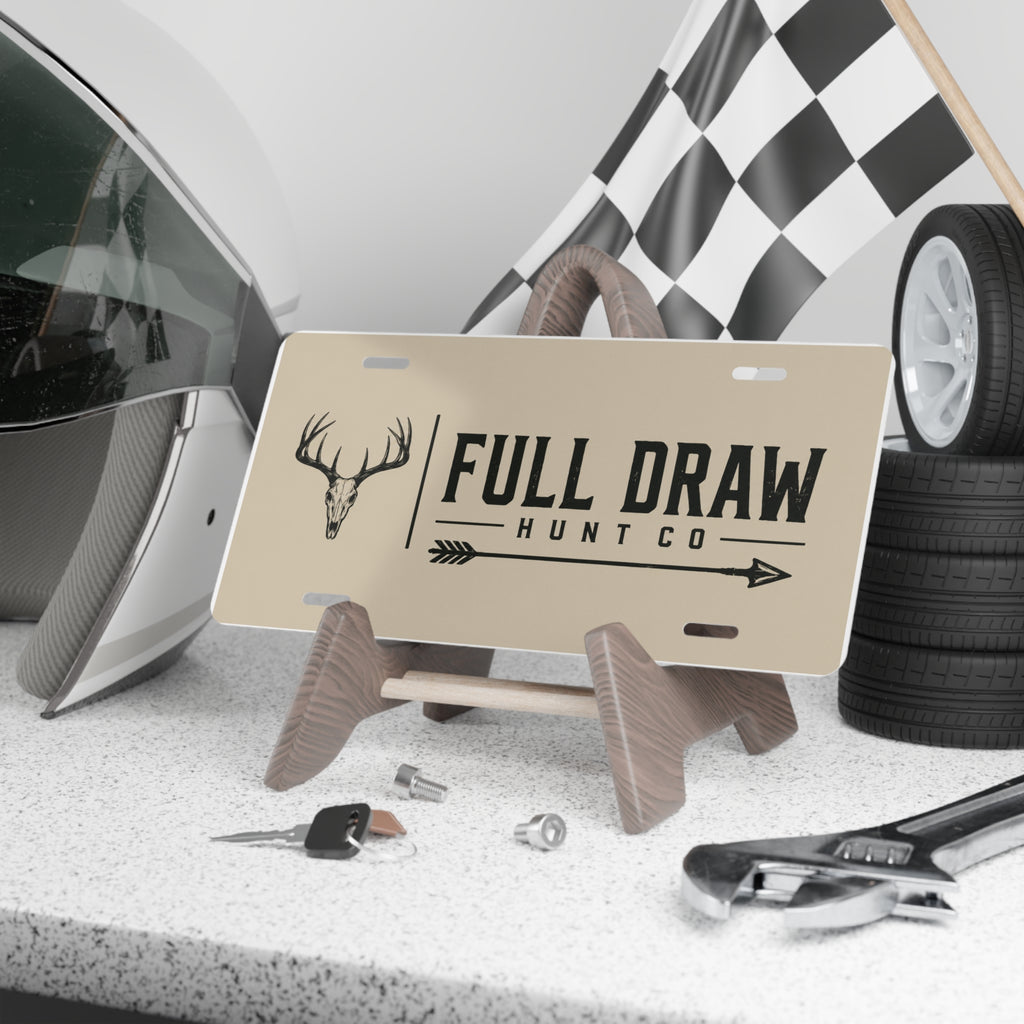Full Draw Hunt Co. Deer Skull Vanity License Plate