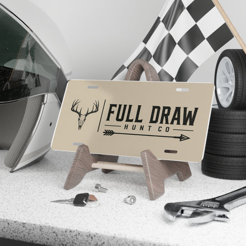 Full Draw Hunt Co. Deer Skull Vanity License Plate