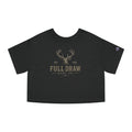 Full Draw Hunt Co. Women's Cropped T-Shirt — Deer Hunting Vintage Logo