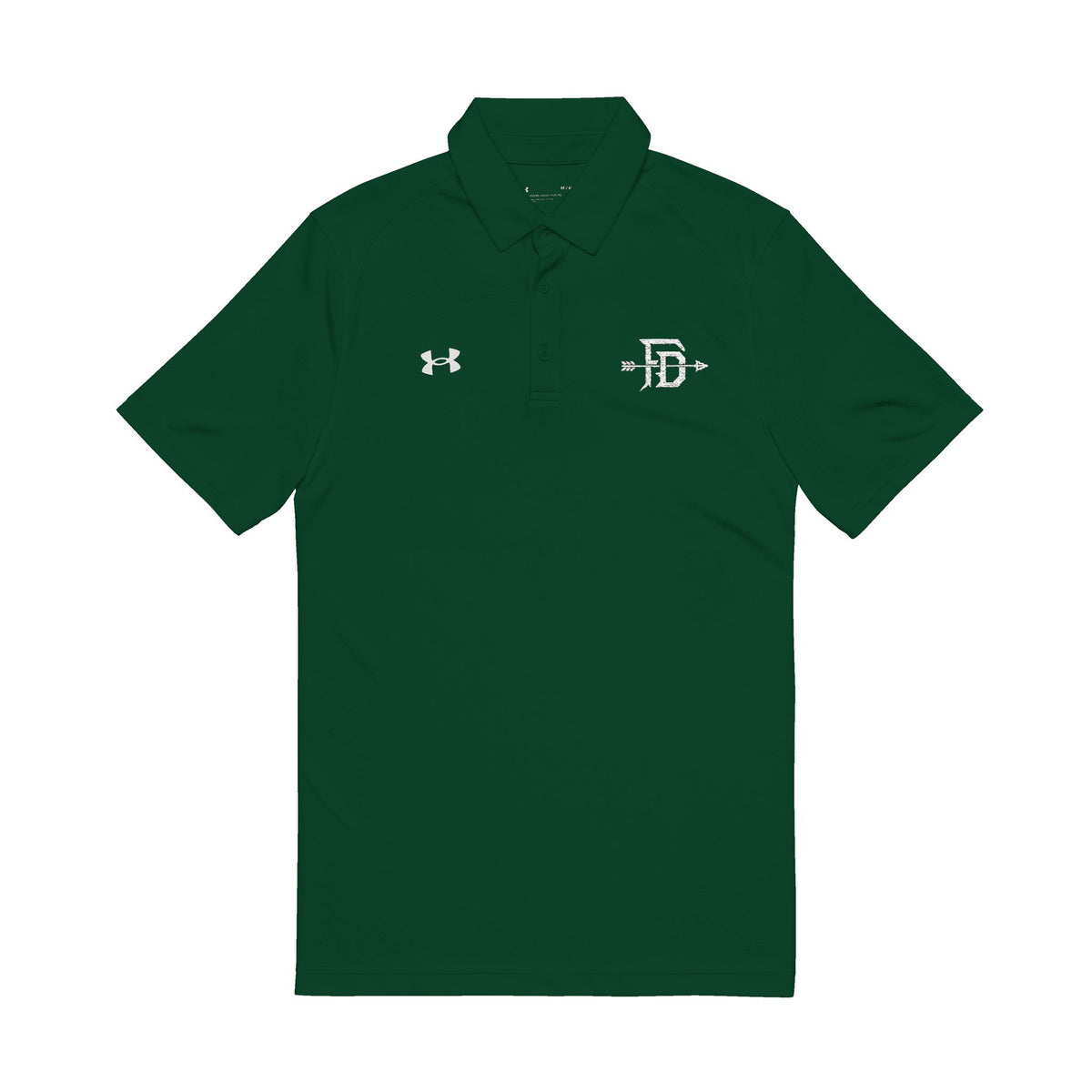 Embroidered Black Men’s Polo Shirt – Under Armour Performance Polo with FD Logo