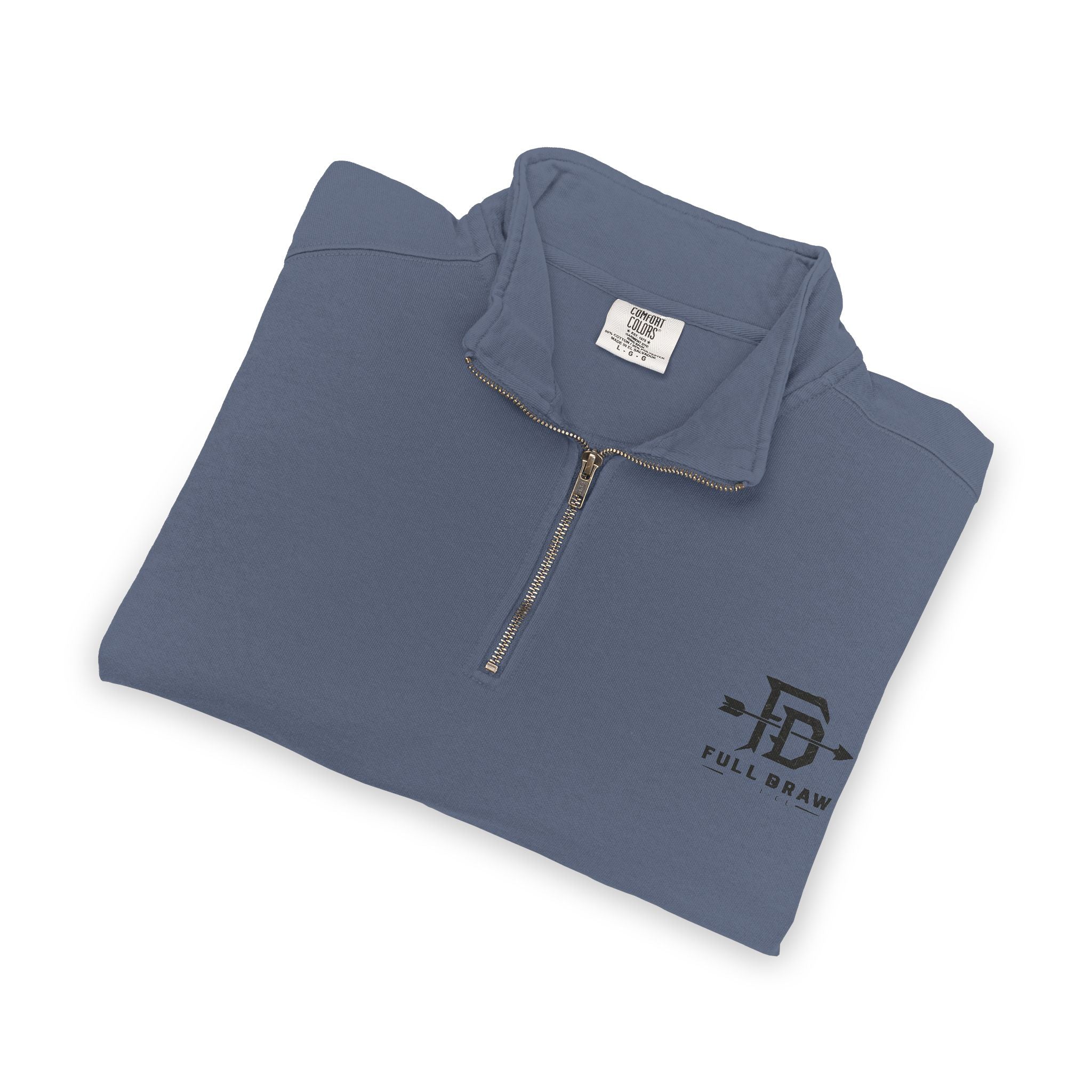 Quarter-Zip Sweatshirt — Minimalist 'FD' Logo Pullover