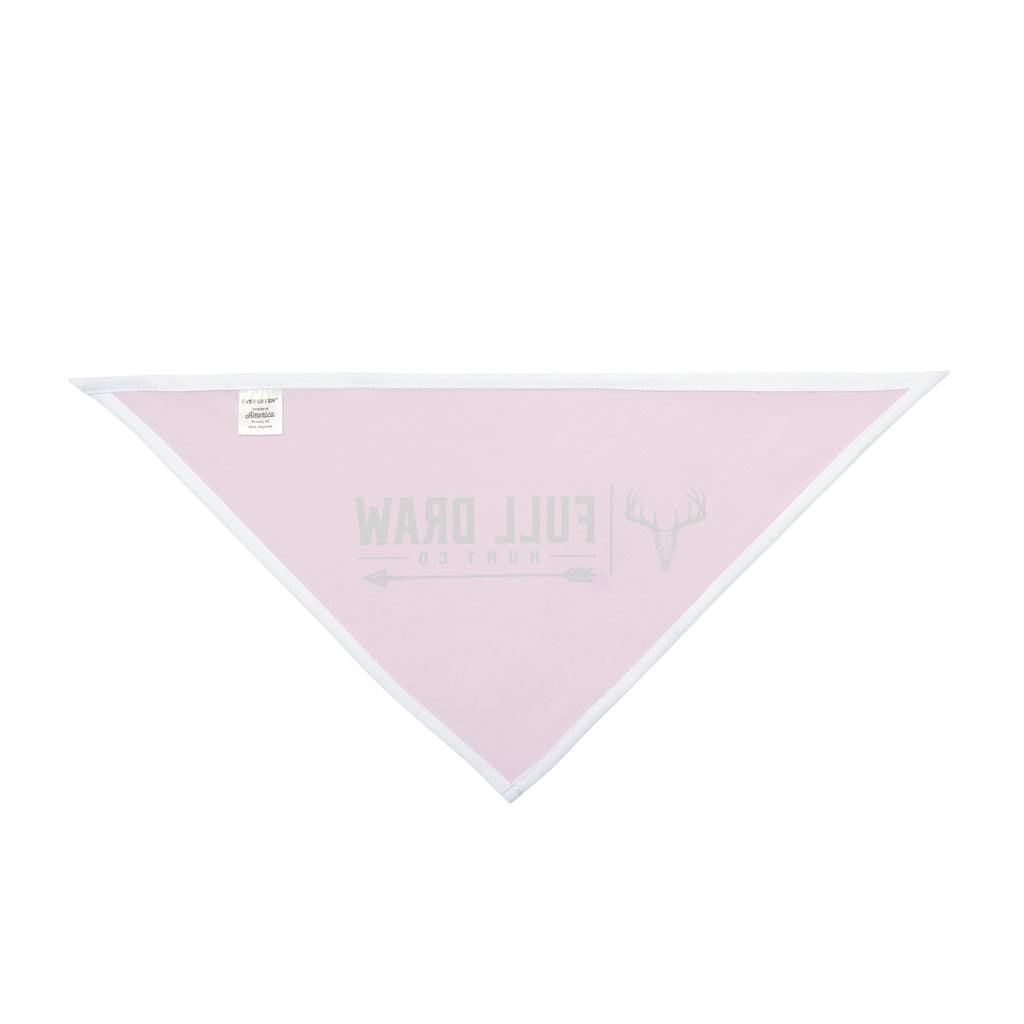 Full Draw Hunt Co. Pink Pet Bandana — Hunting Logo Dog & Cat Scarf